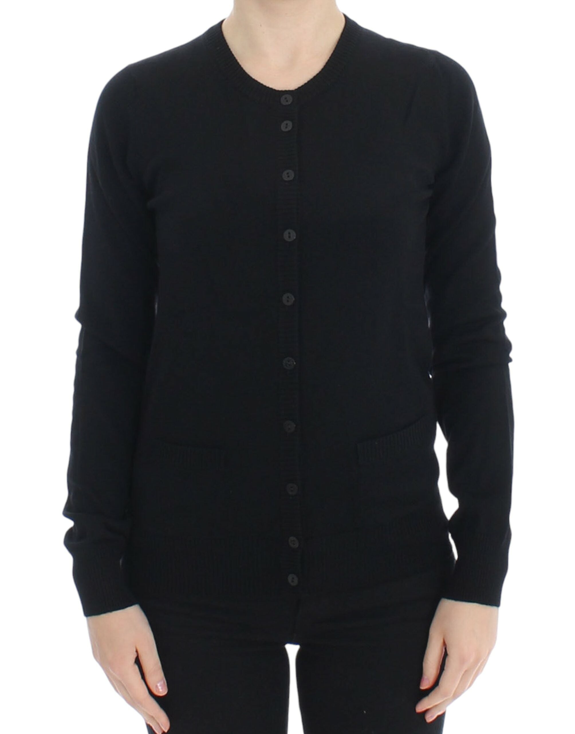 Dolce &amp; Gabbana Élégant pull cardigan en laine noire