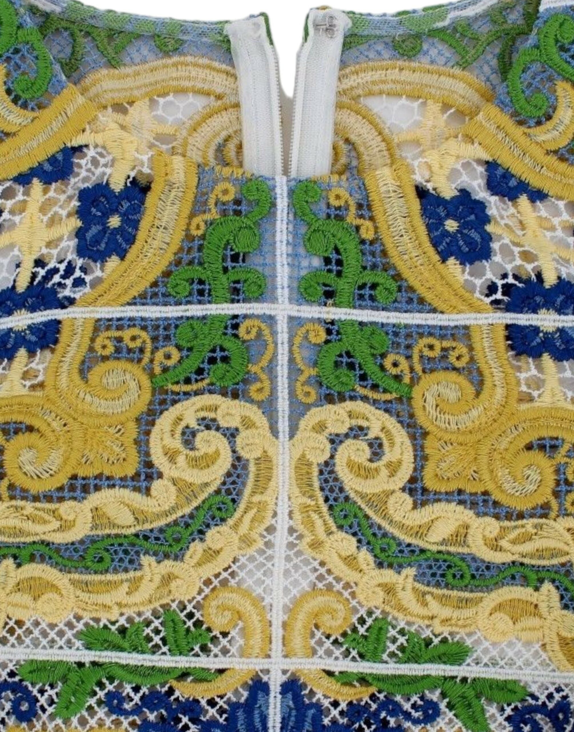 Dolce &amp; Gabbana Majolica Brodée Sans Manches Élégance