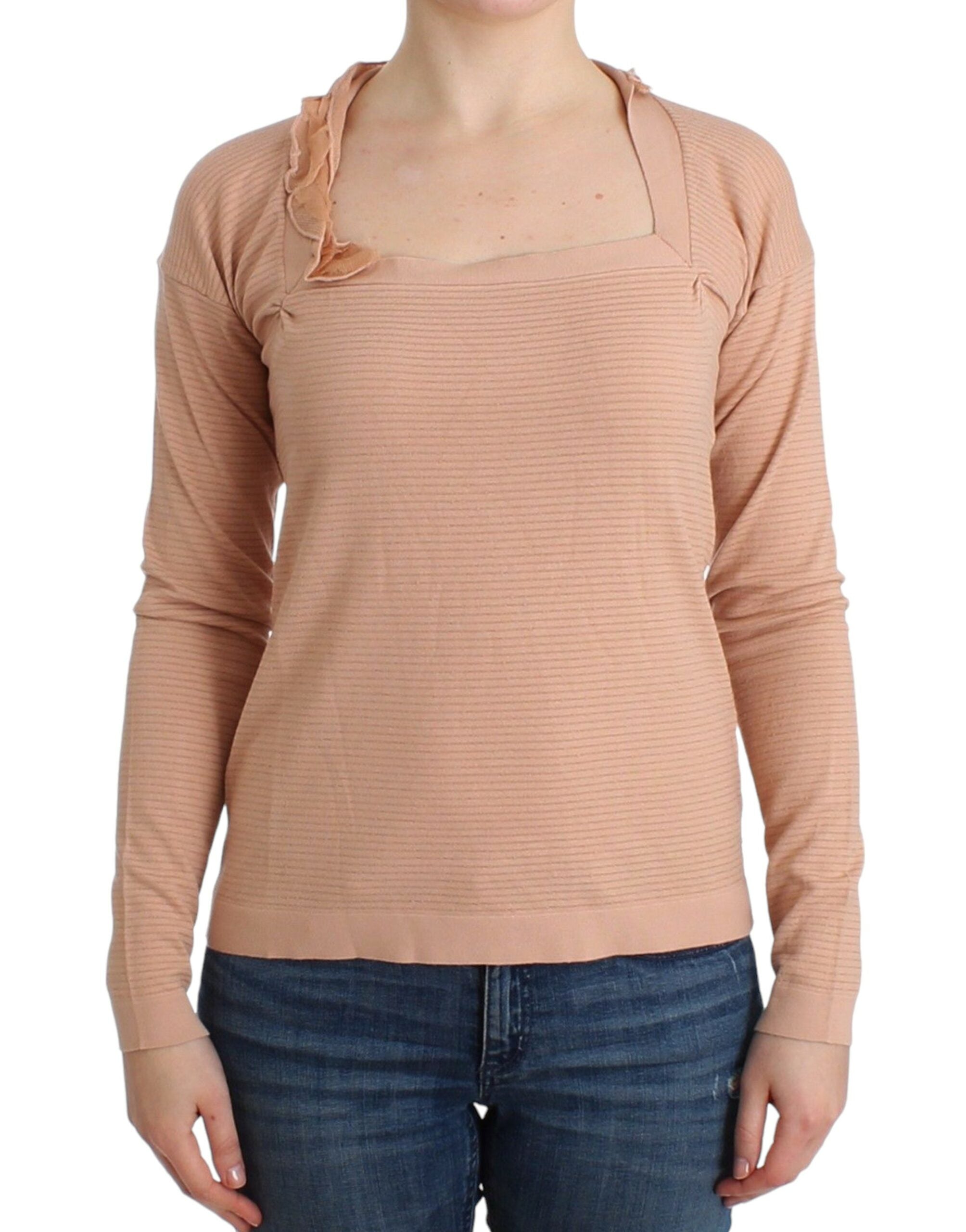 Ermanno Scervino Pull chic rayé en laine mélangée orange