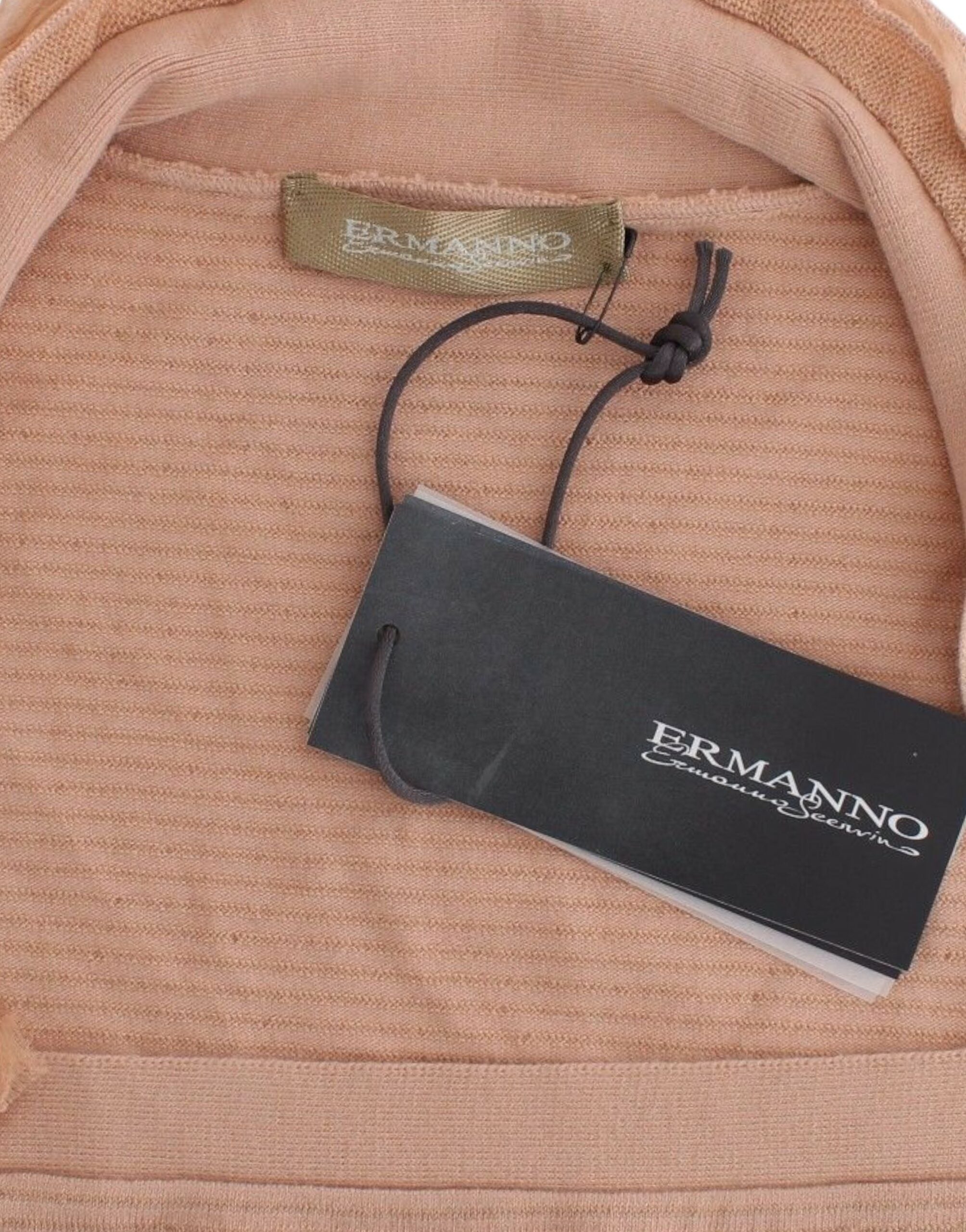 Ermanno Scervino Pull chic rayé en laine mélangée orange