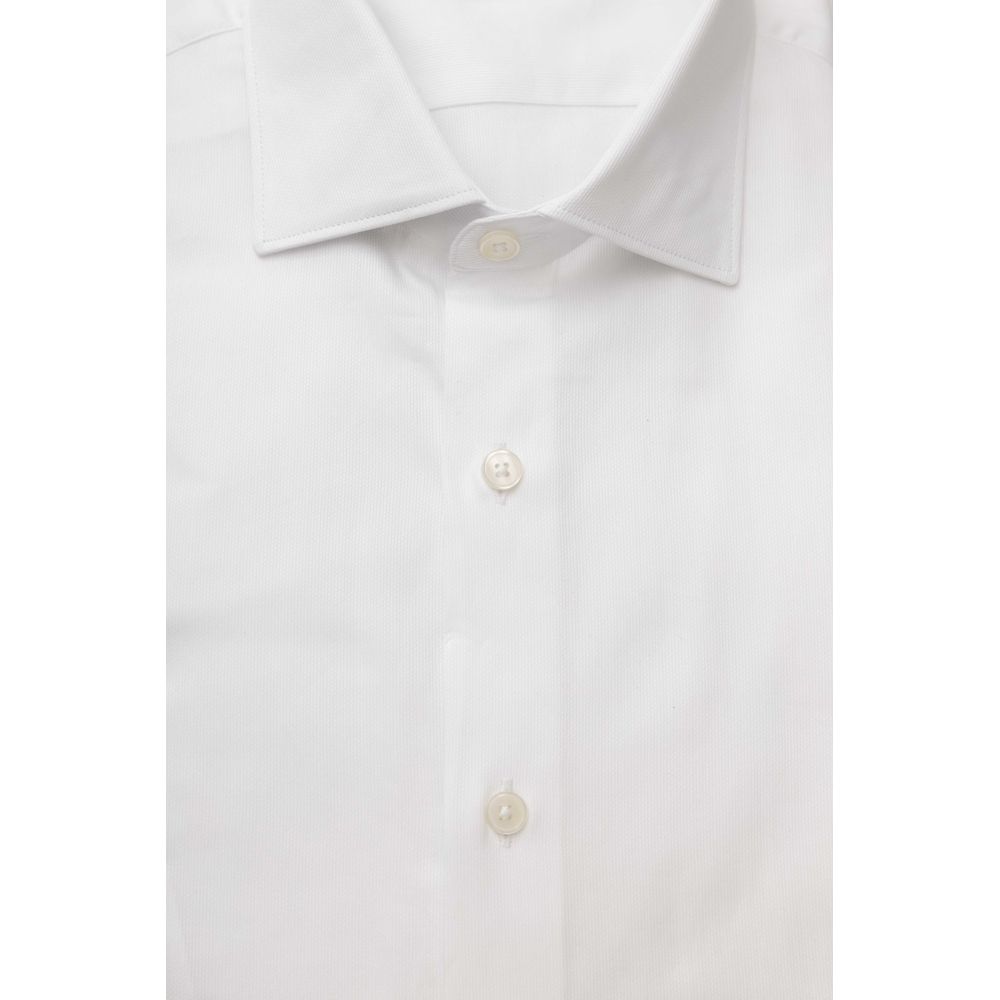 Bagutta Chemise élégante en coton blanc à col français