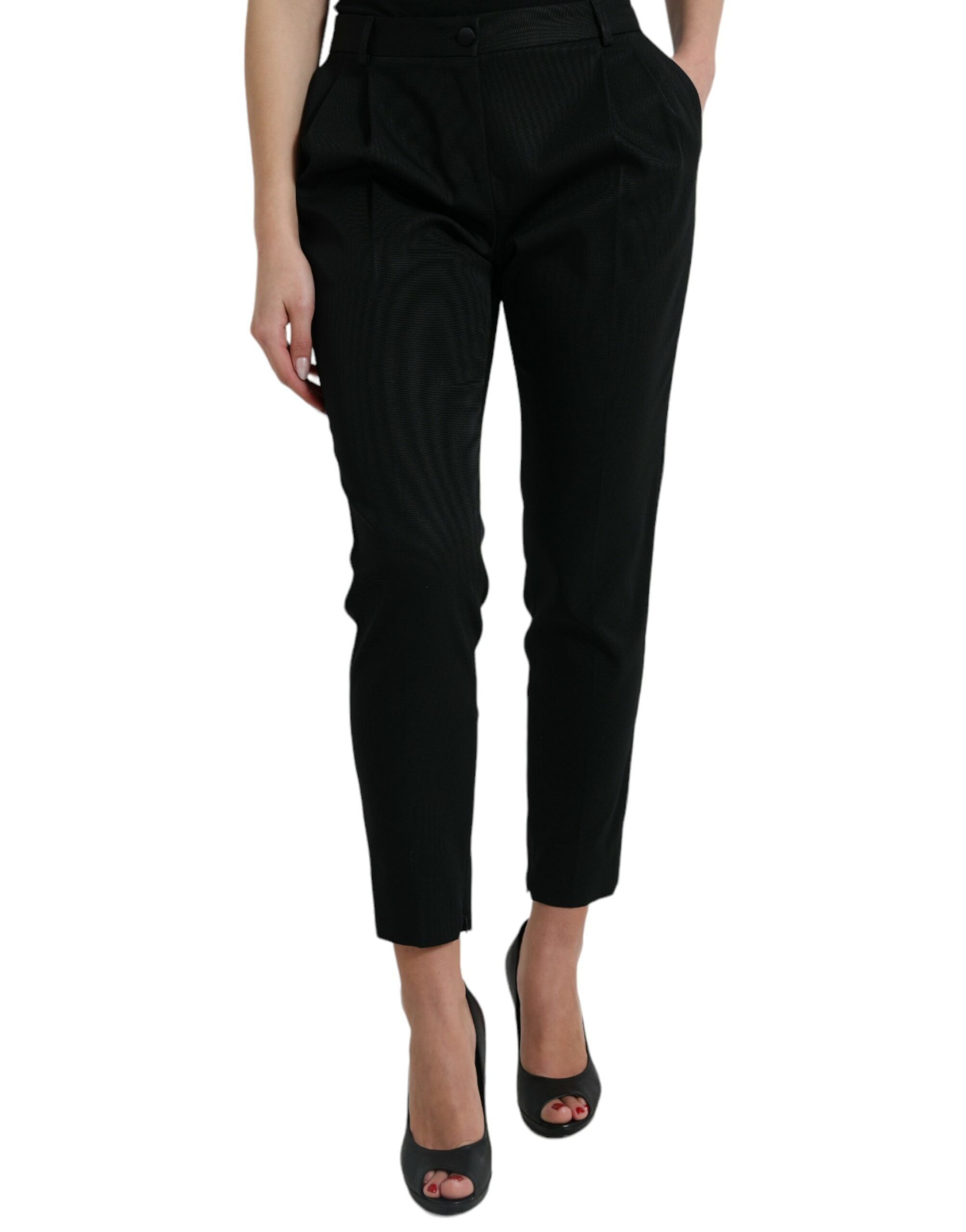 Dolce &amp; Gabbana Pantalon court fuselé élégant taille haute