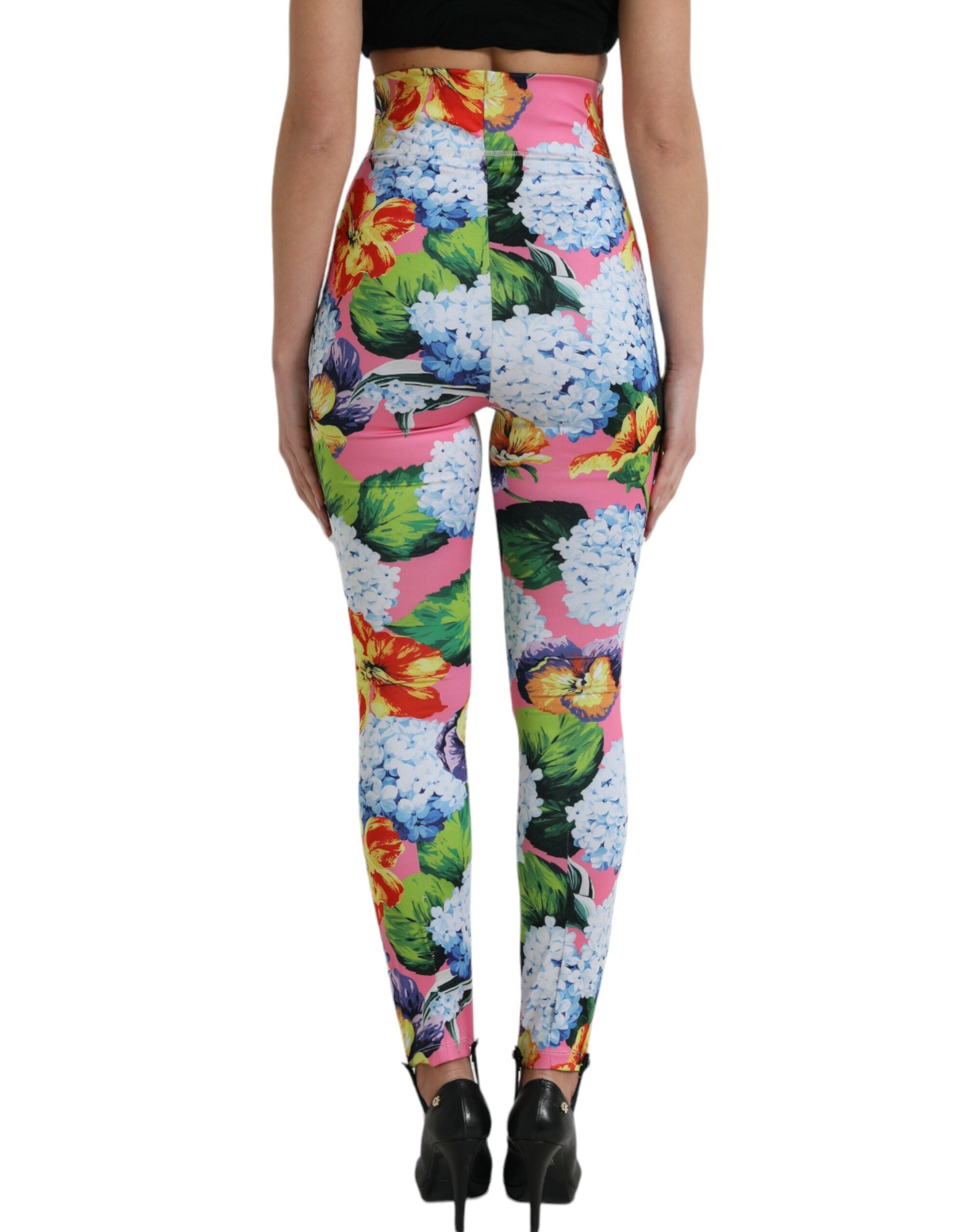 Dolce &amp; Gabbana Legging taille haute à fleurs exquises