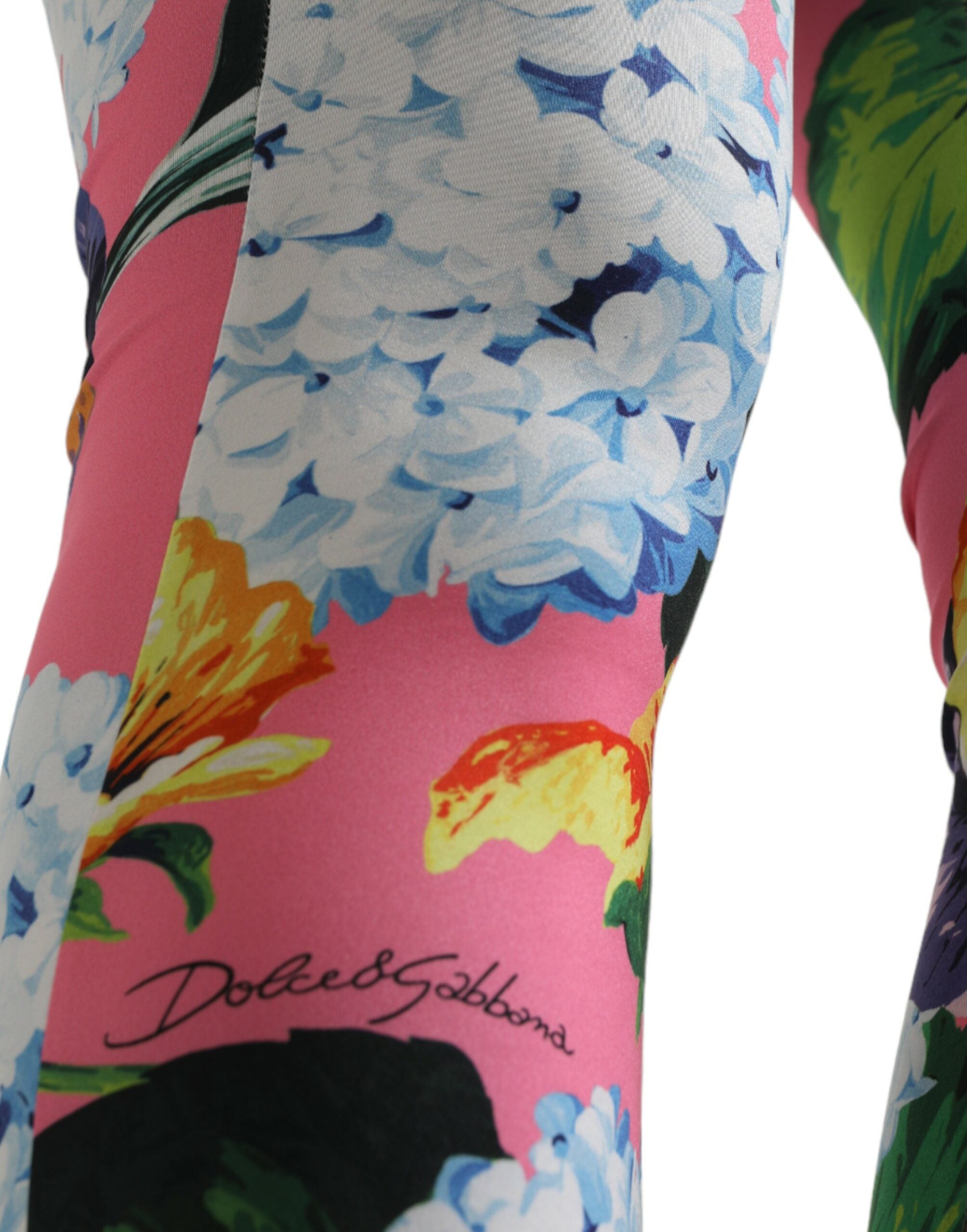 Dolce &amp; Gabbana Legging taille haute à fleurs exquises