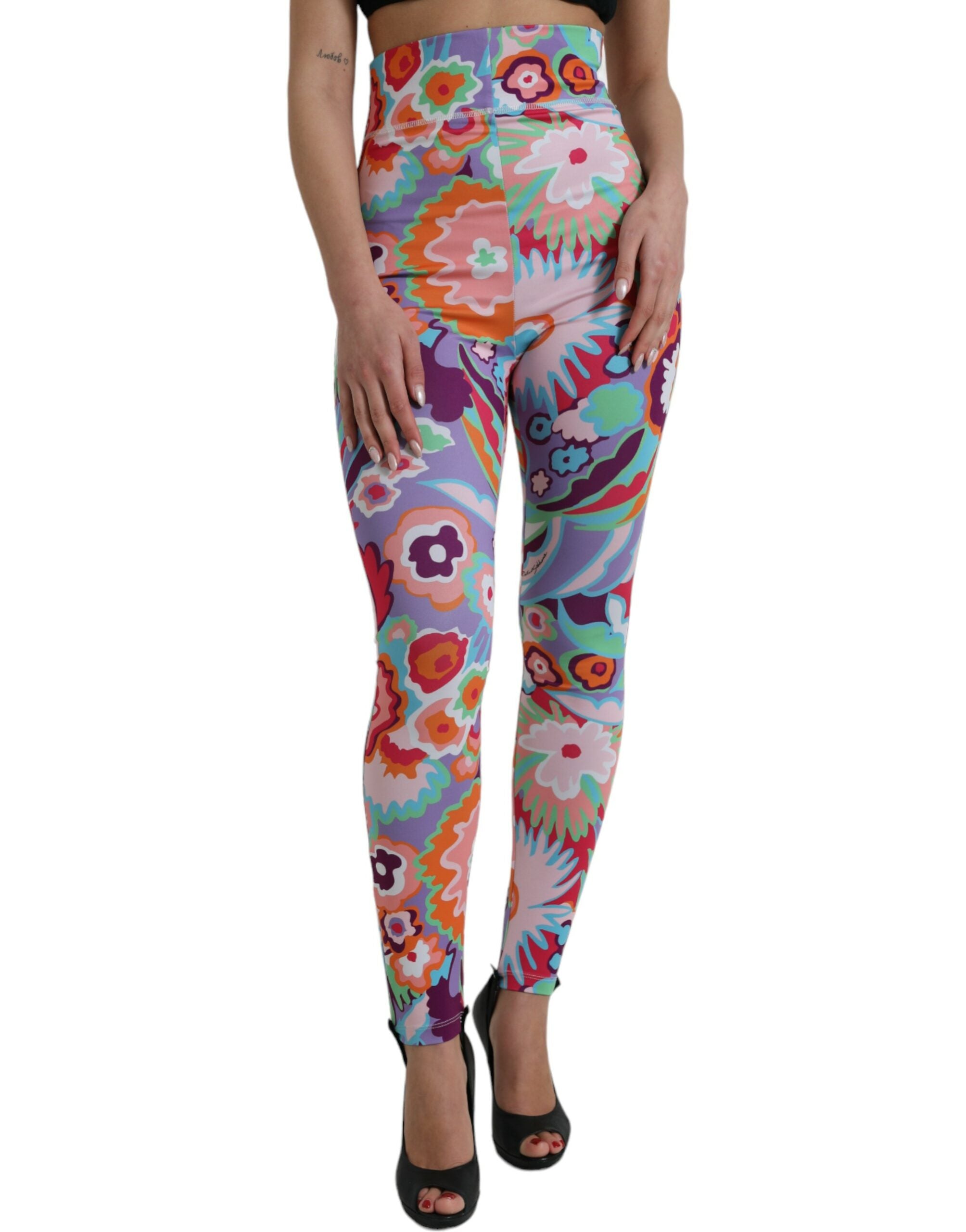 Dolce &amp; Gabbana Legging taille haute à imprimé floral enchanteur