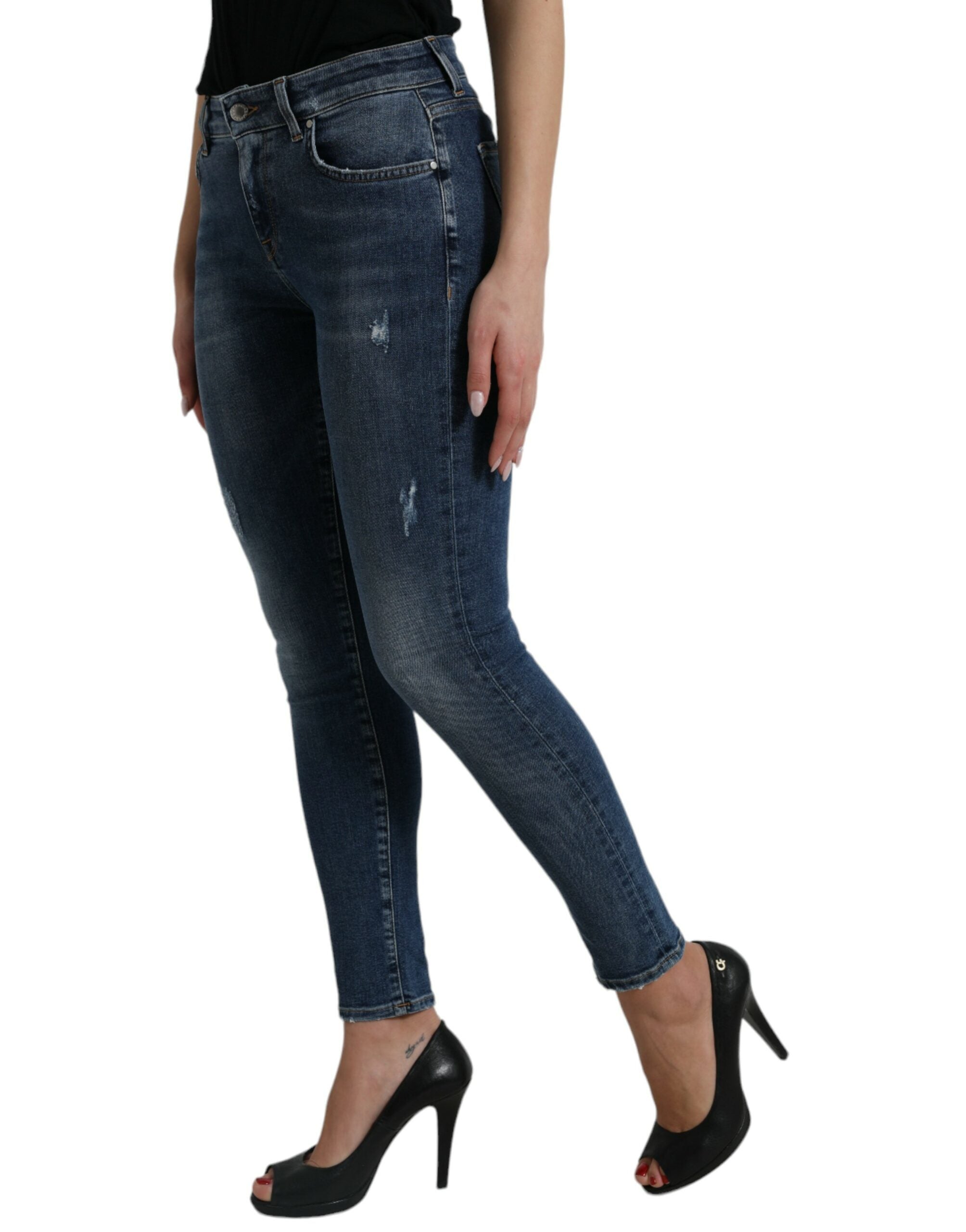 Dolce &amp; Gabbana Jean stretch élégant taille moyenne en bleu