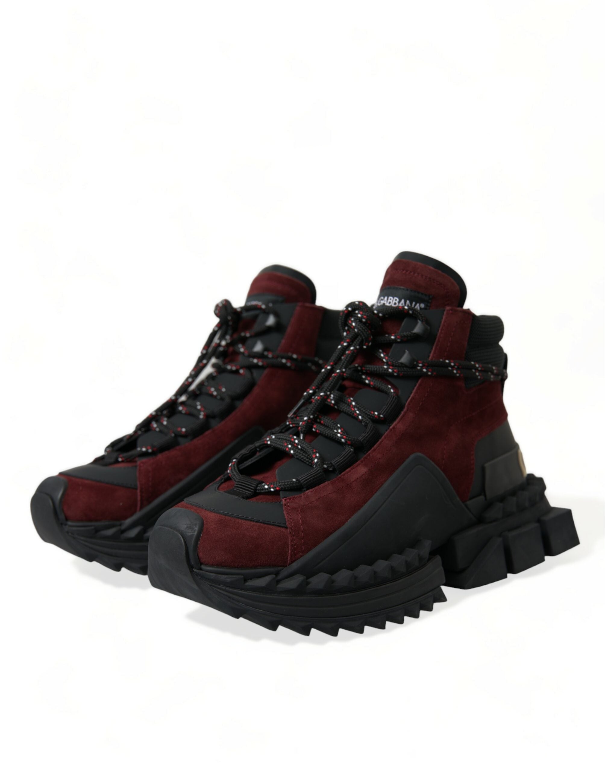 Dolce & Gabbana Bordeaux Super King High Top Hommes Baskets Chaussures