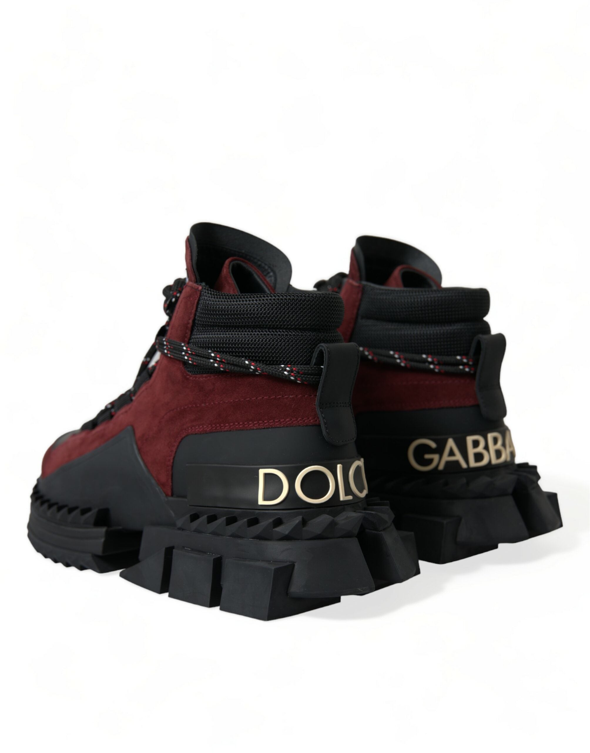 Dolce & Gabbana Bordeaux Super King High Top Hommes Baskets Chaussures