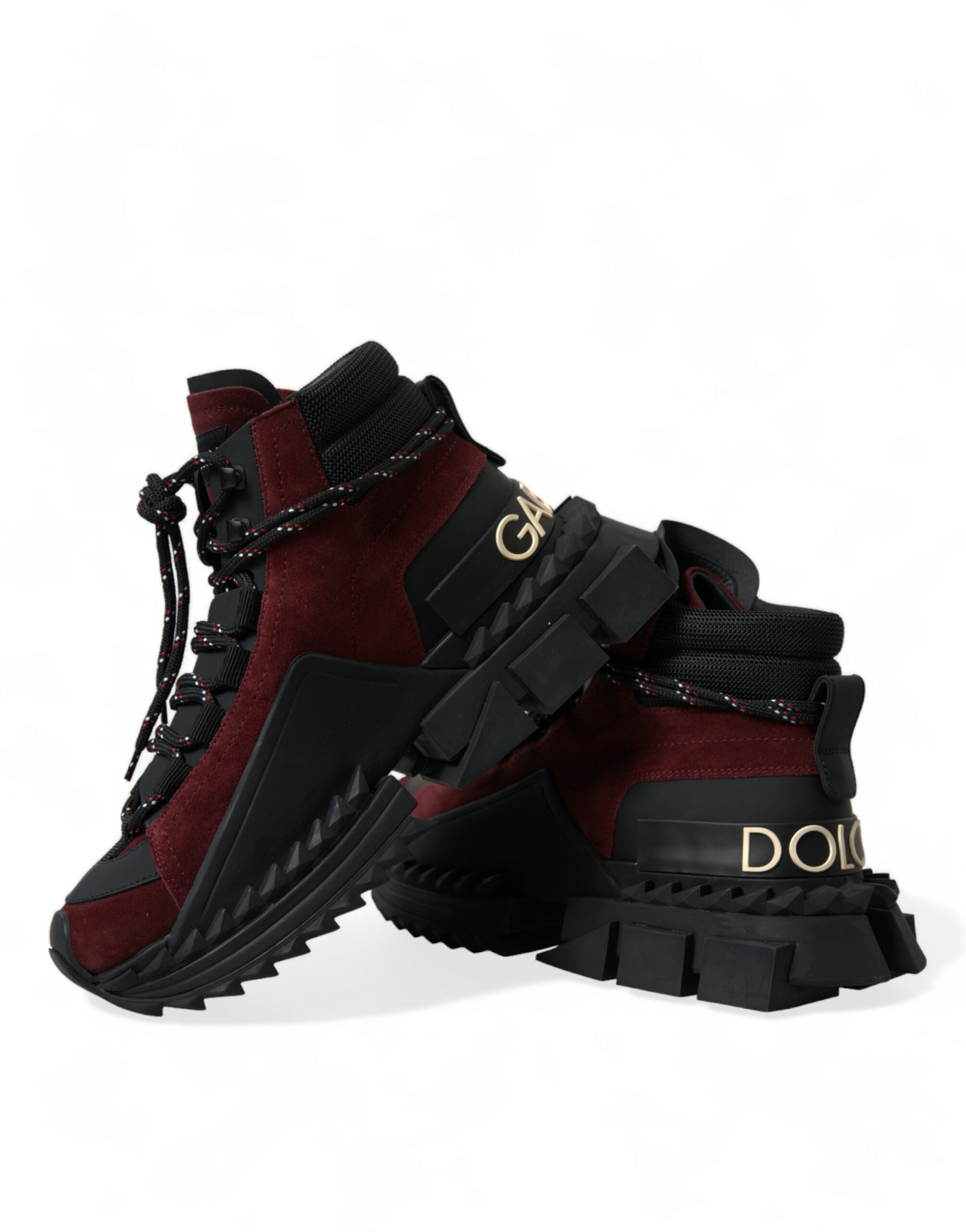 Dolce & Gabbana Bordeaux Super King High Top Hommes Baskets Chaussures