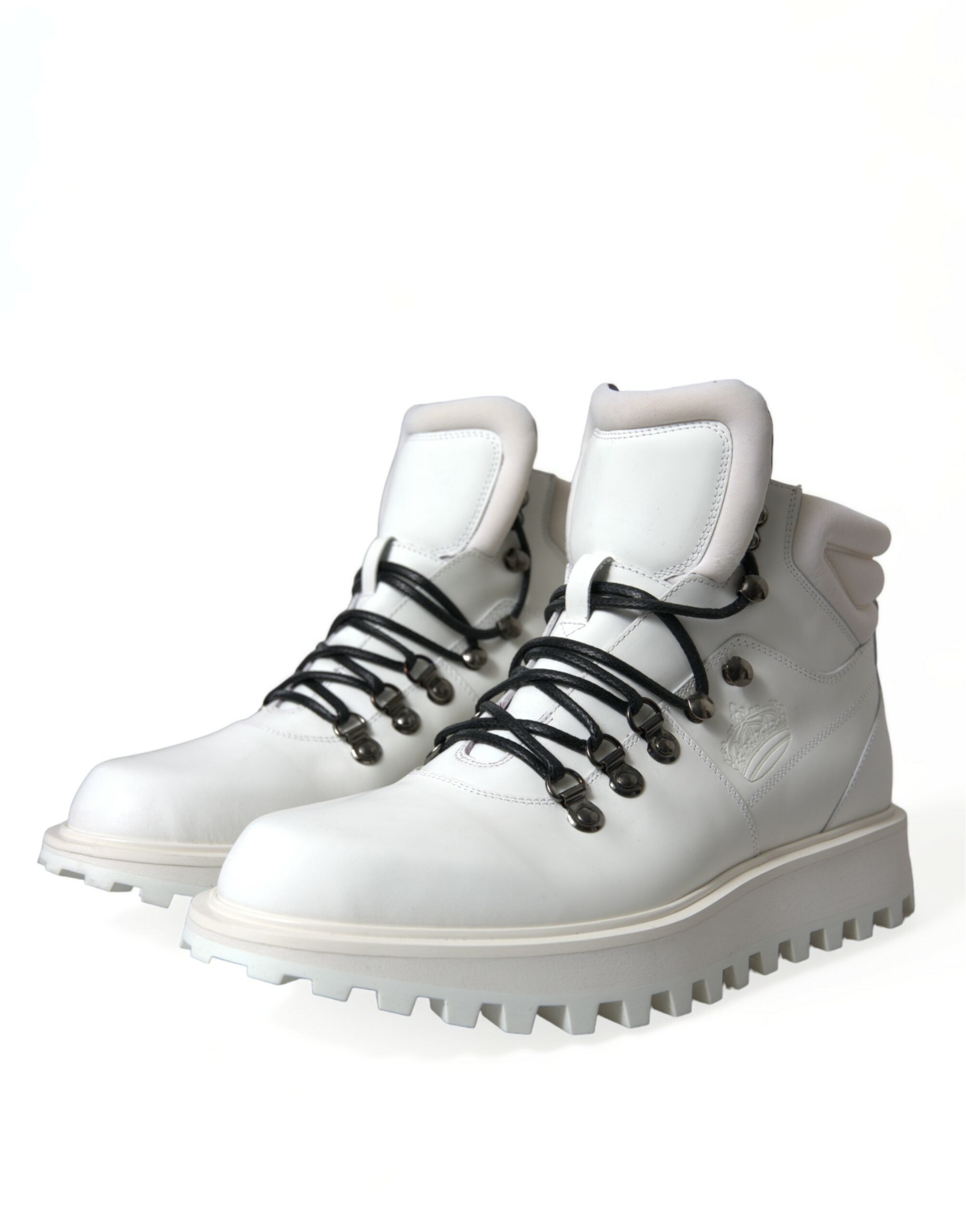 Dolce &amp; Gabbana Bottines élégantes en cuir blanc