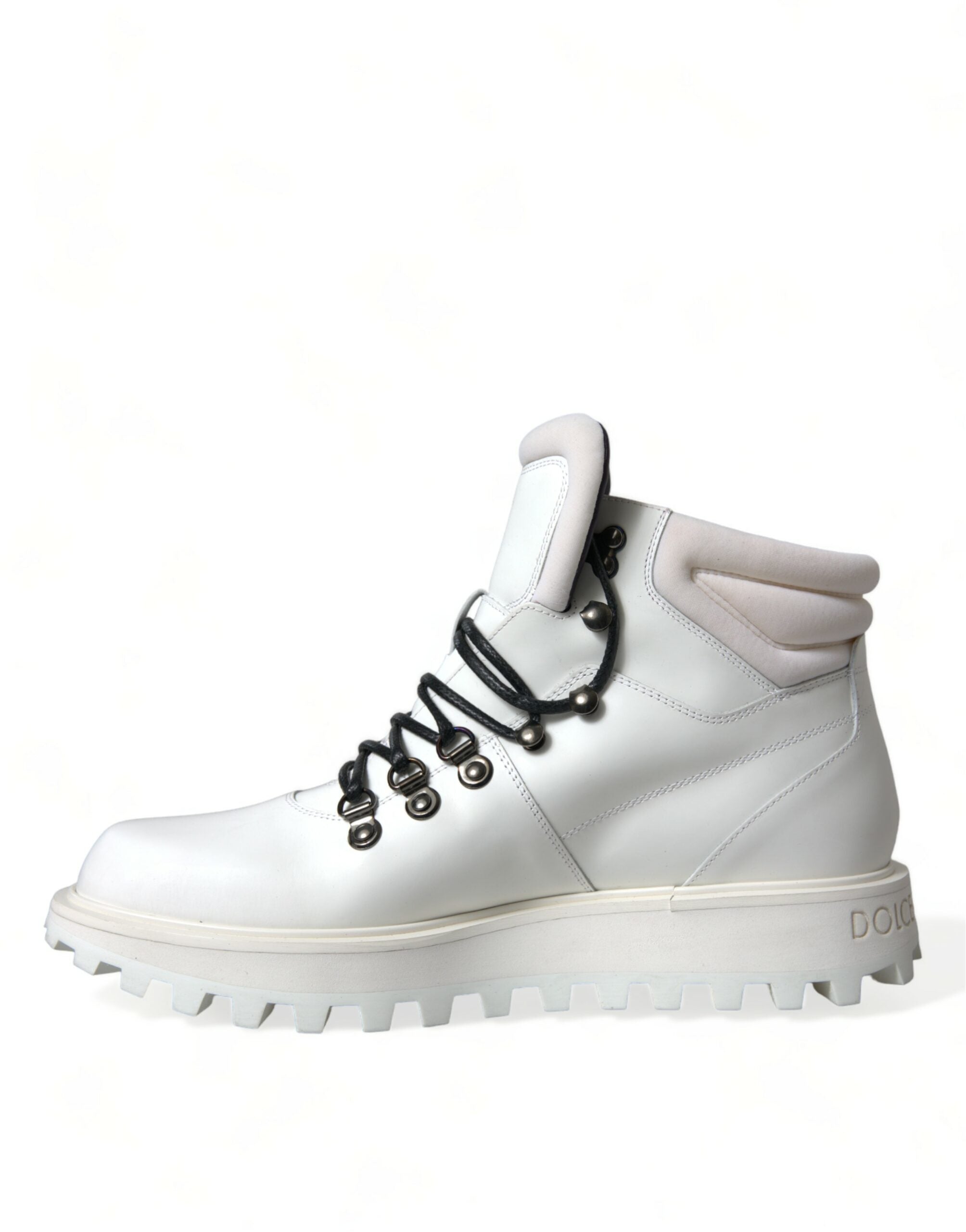 Dolce &amp; Gabbana Bottines élégantes en cuir blanc