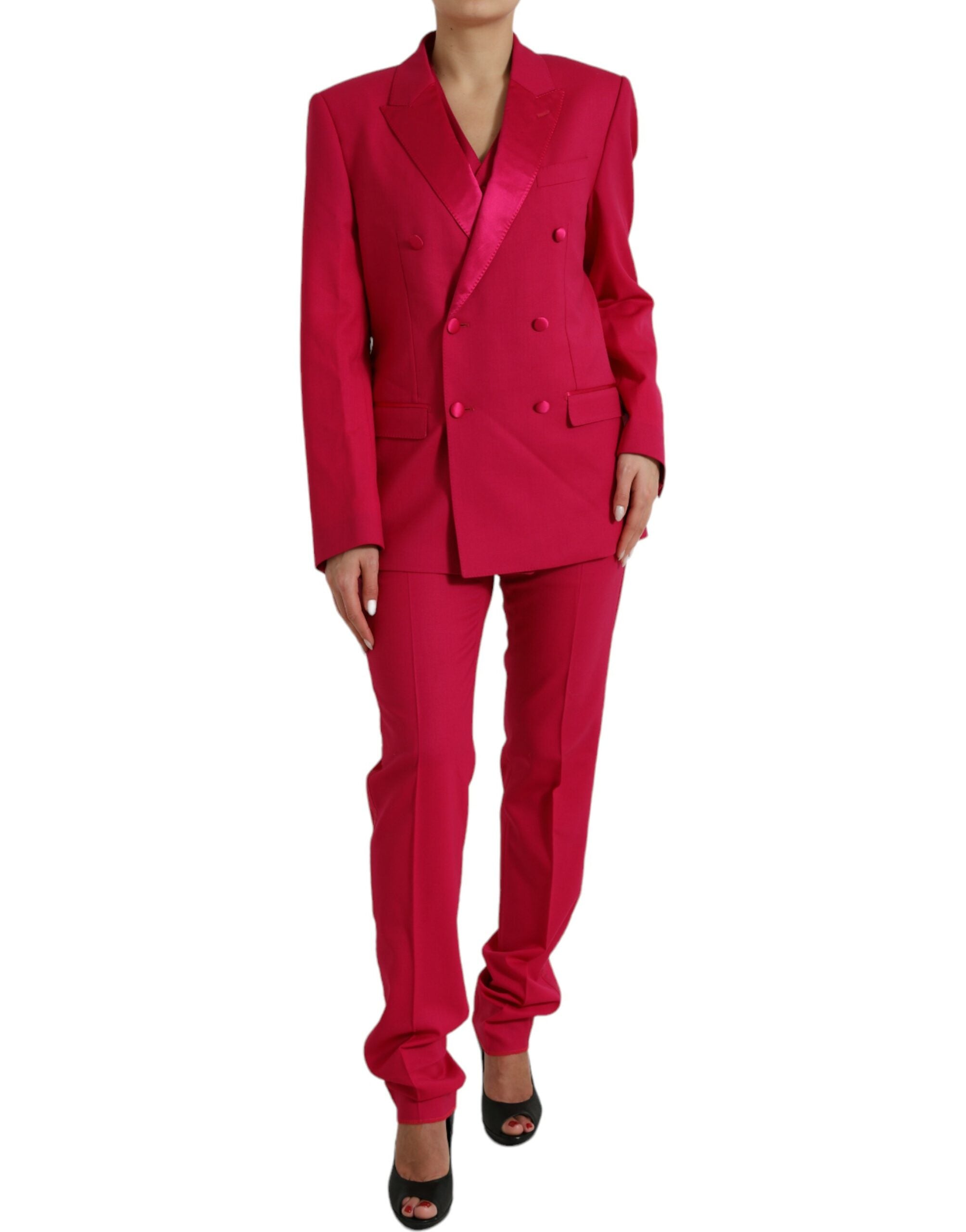 Dolce &amp; Gabbana Costume Martini 3 pièces coupe slim rouge élégant