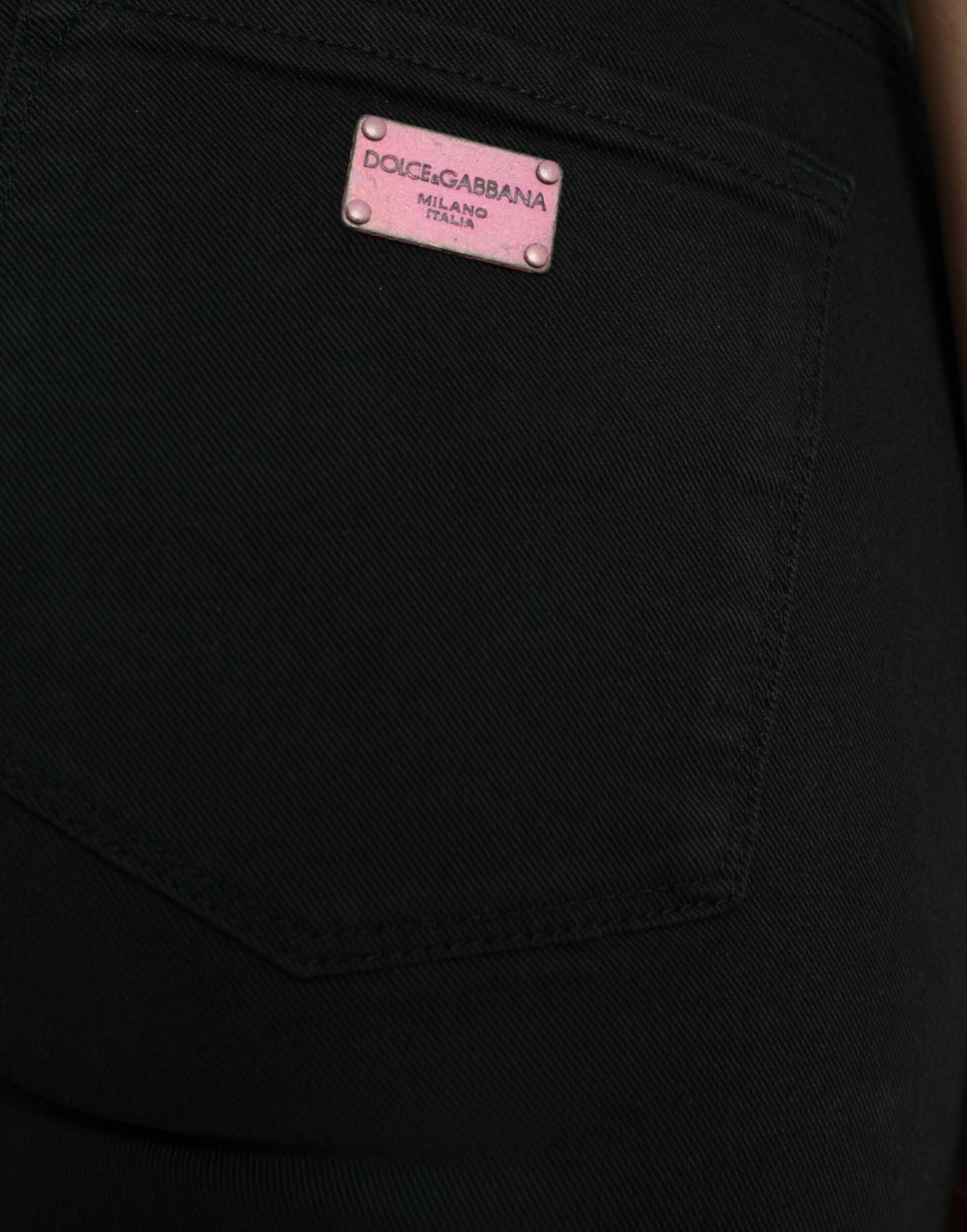 Dolce &amp; Gabbana Jean stretch noir élégant taille moyenne