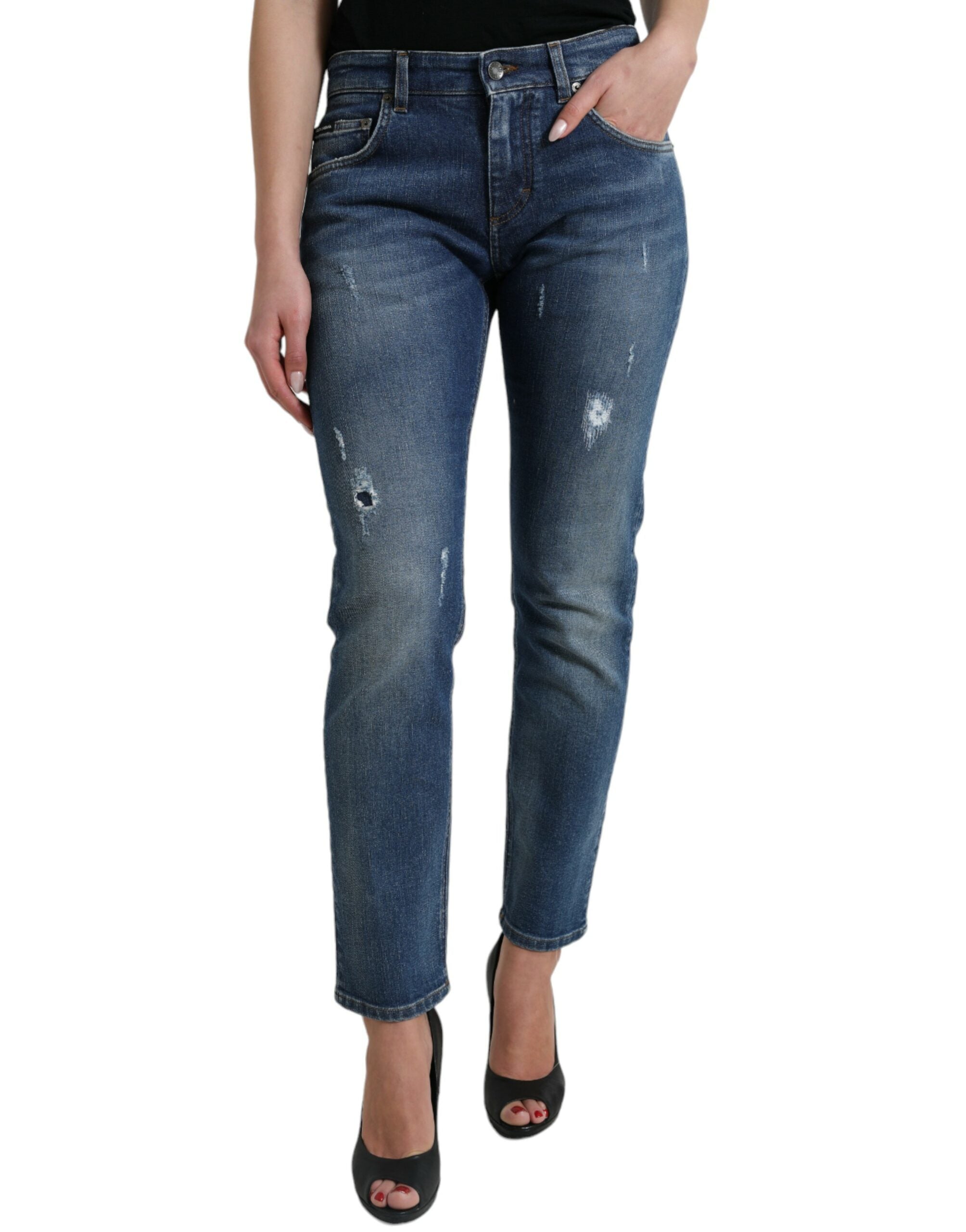 Dolce &amp; Gabbana Chic Boyfriend Jean stretch taille moyenne