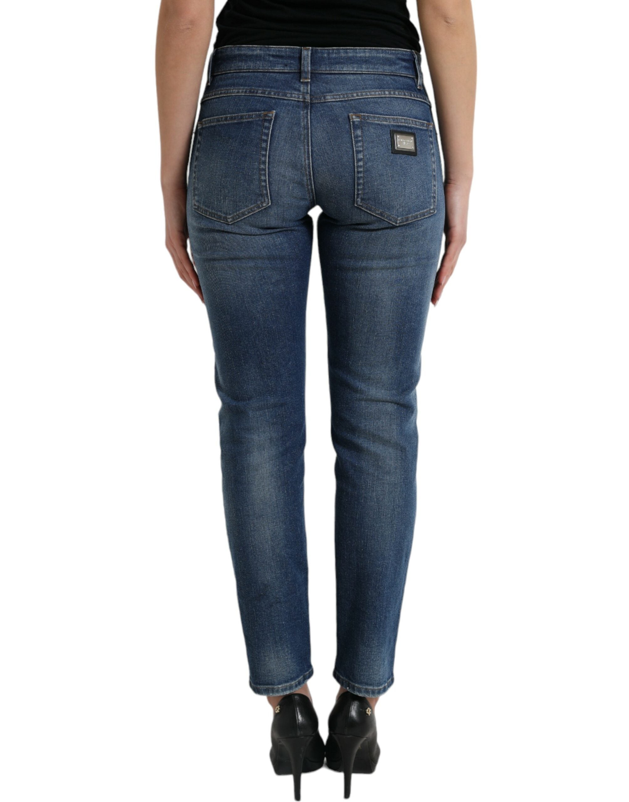 Dolce &amp; Gabbana Chic Boyfriend Jean stretch taille moyenne