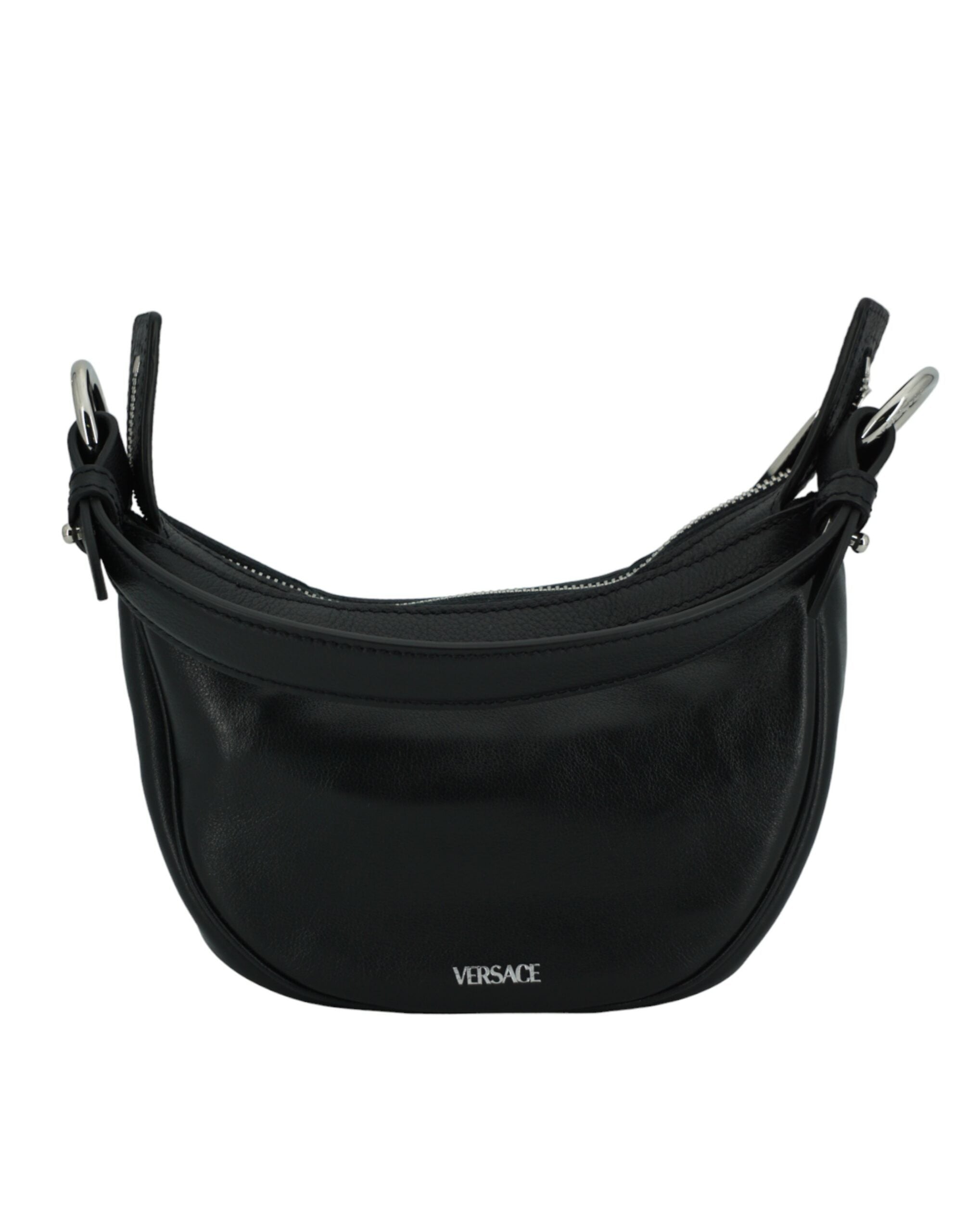 Versace élégant sac à bandoulière noir Mini Hobo