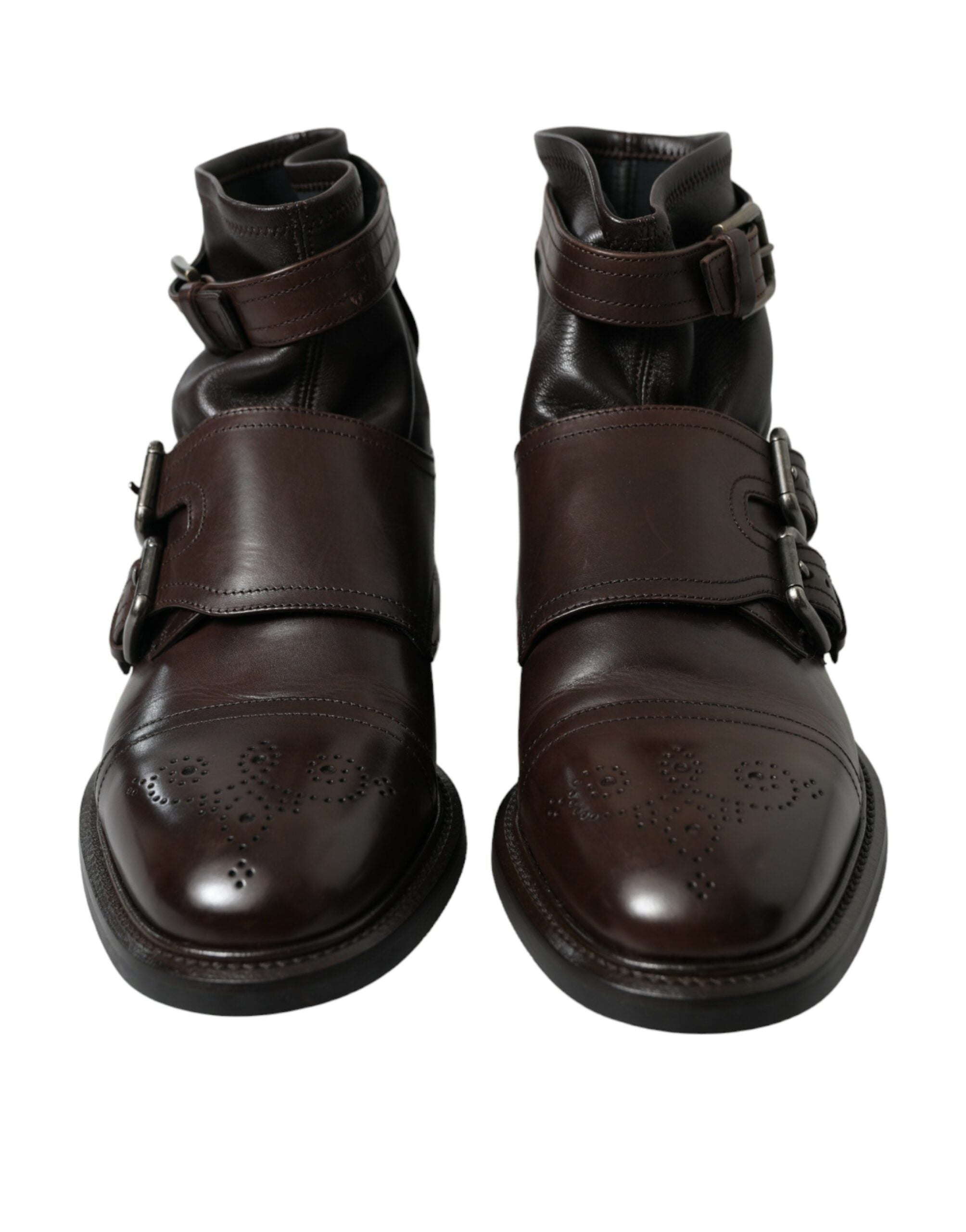 Dolce &amp; Gabbana Bottines en cuir élégantes pour hommes