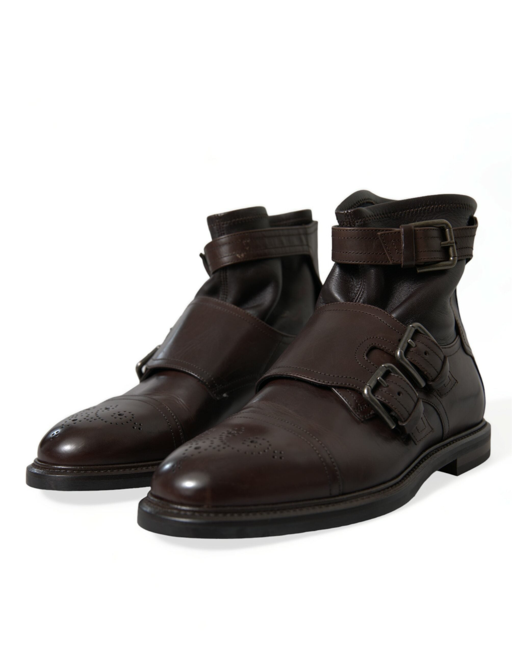 Dolce &amp; Gabbana Bottines en cuir élégantes pour hommes