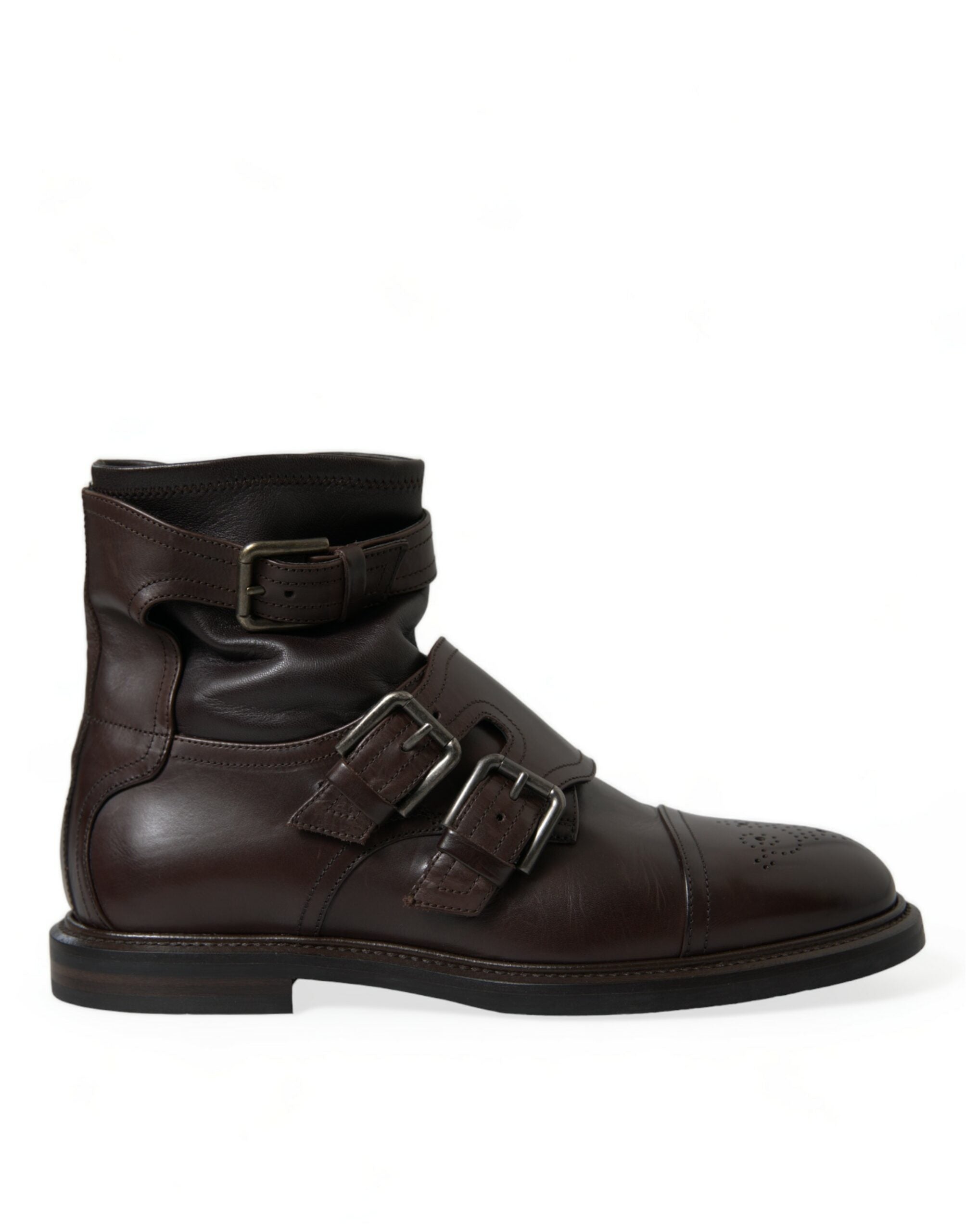 Dolce &amp; Gabbana Bottines en cuir élégantes pour hommes