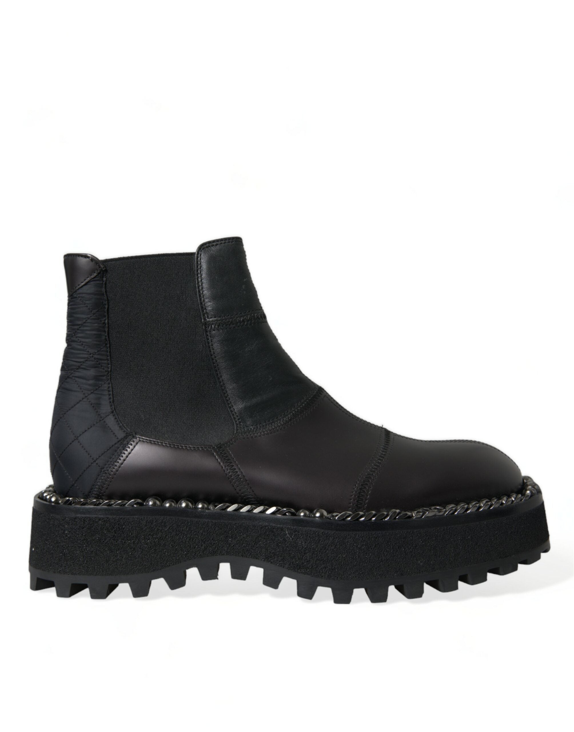 Dolce & Gabbana Elegant Black Chelsea Slip-On Boots