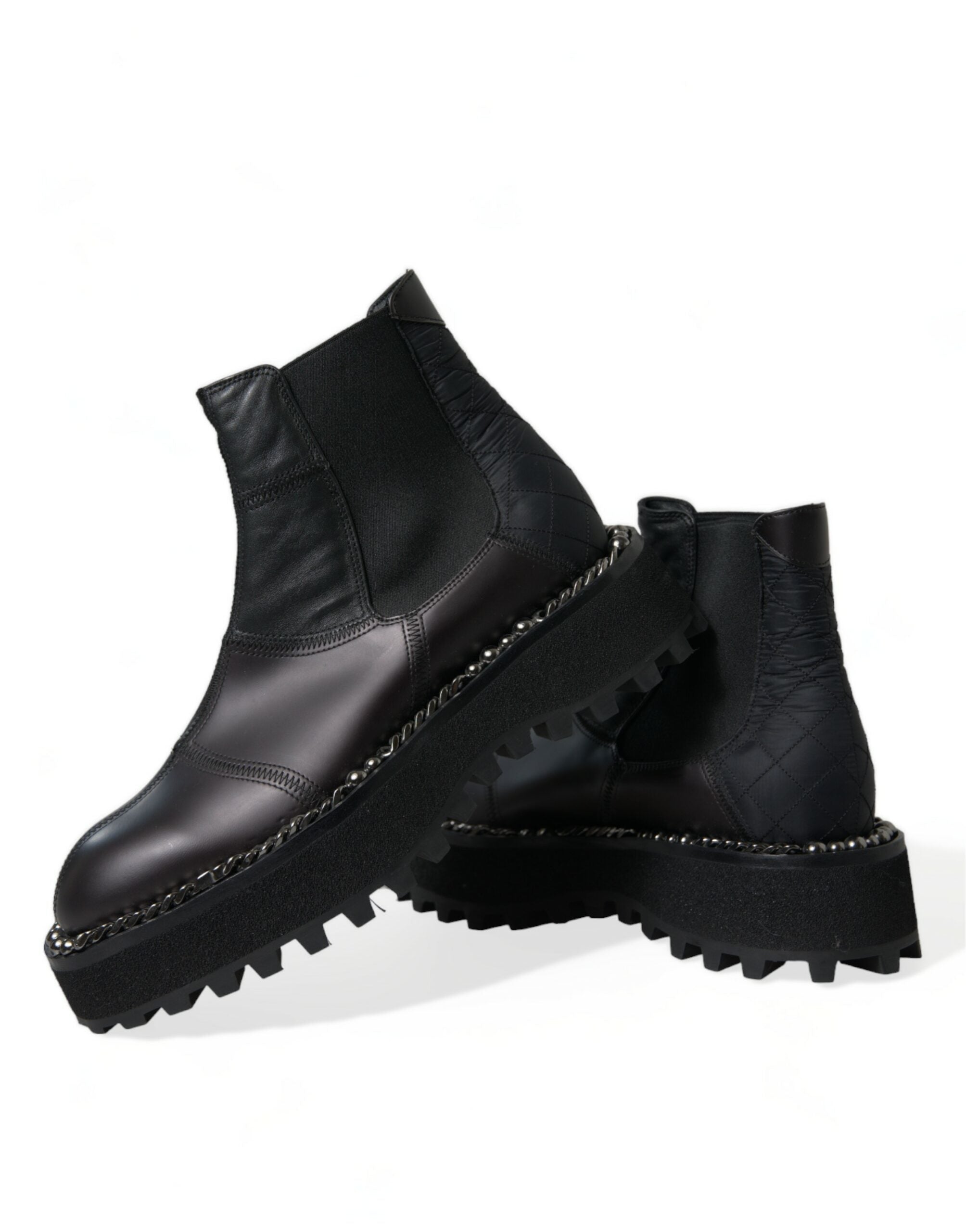 Dolce &amp; Gabbana élégantes bottes à enfiler Chelsea noires