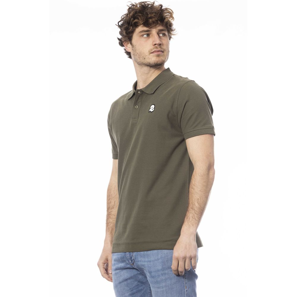 Invicta Chic Green Cotton Polo with Chest Logo