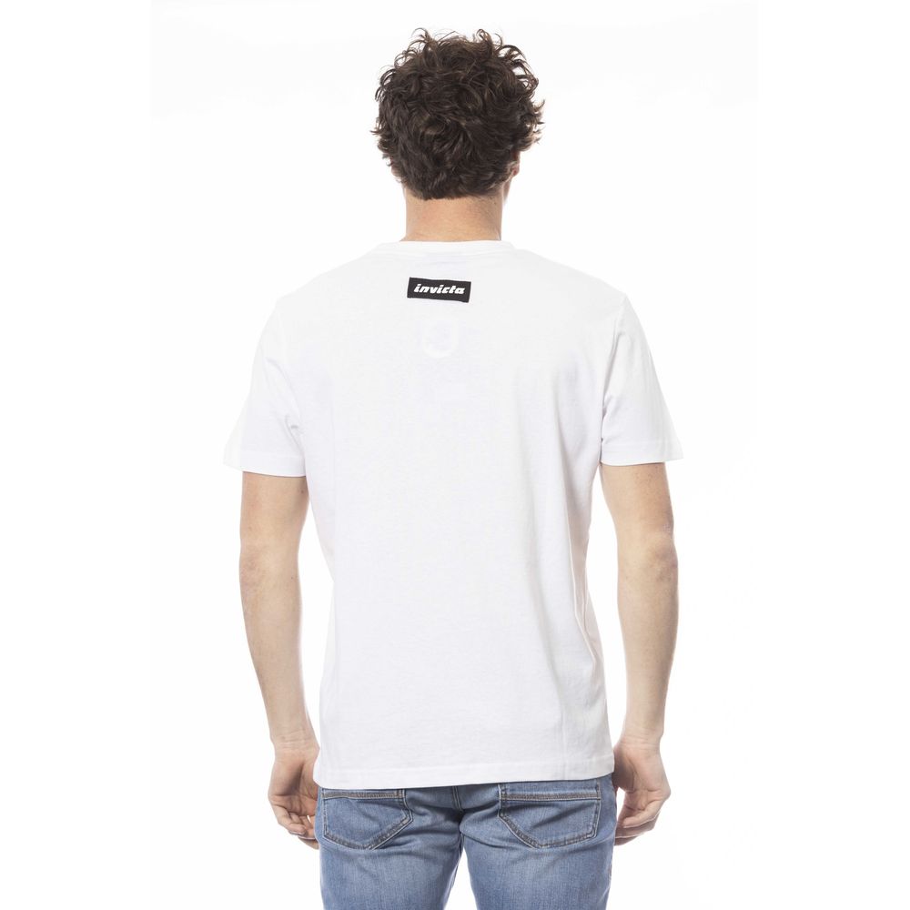 Invicta T-shirt élégant à col rond en coton blanc