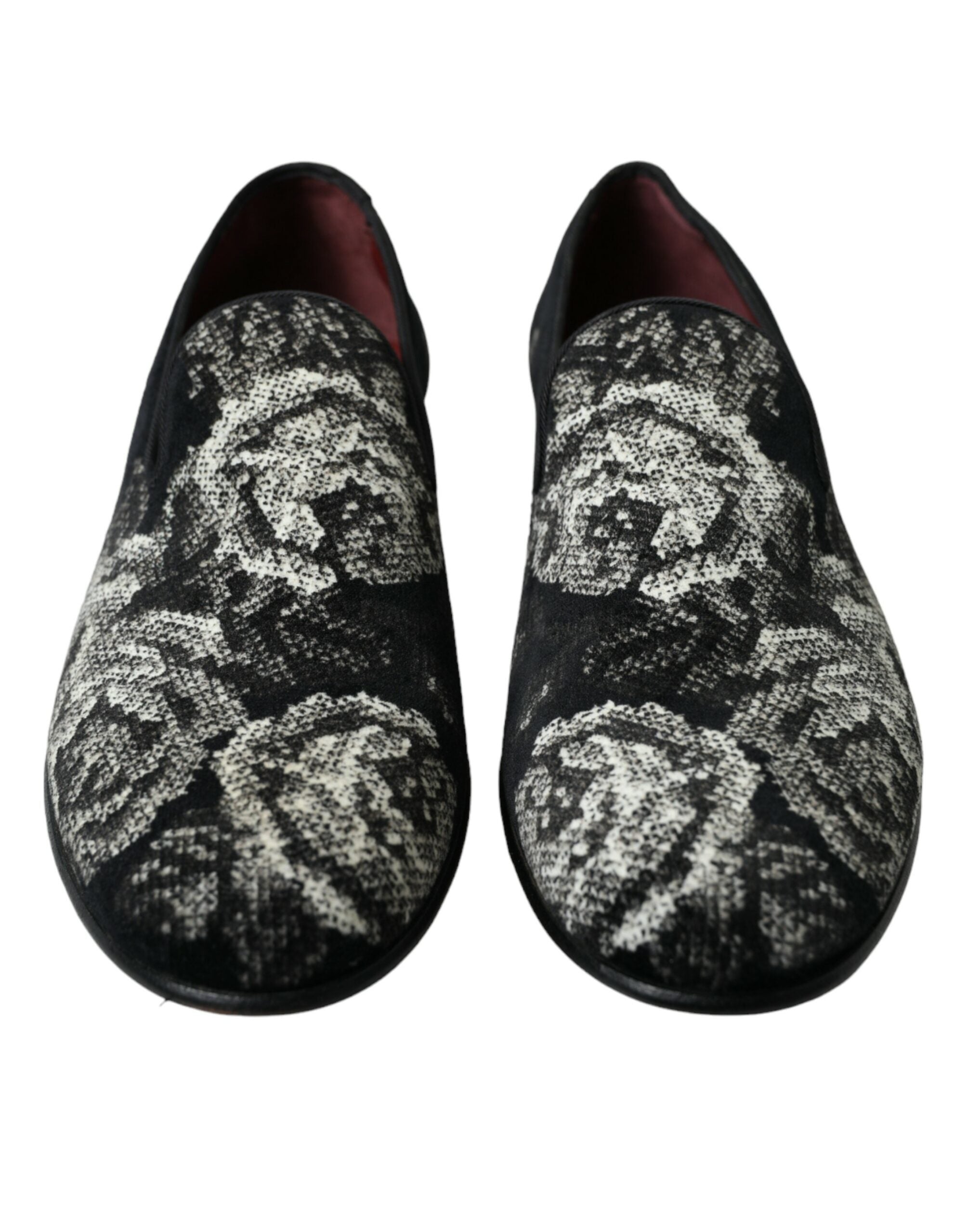 Dolce &amp; Gabbana Mocassins élégants en velours fleuri