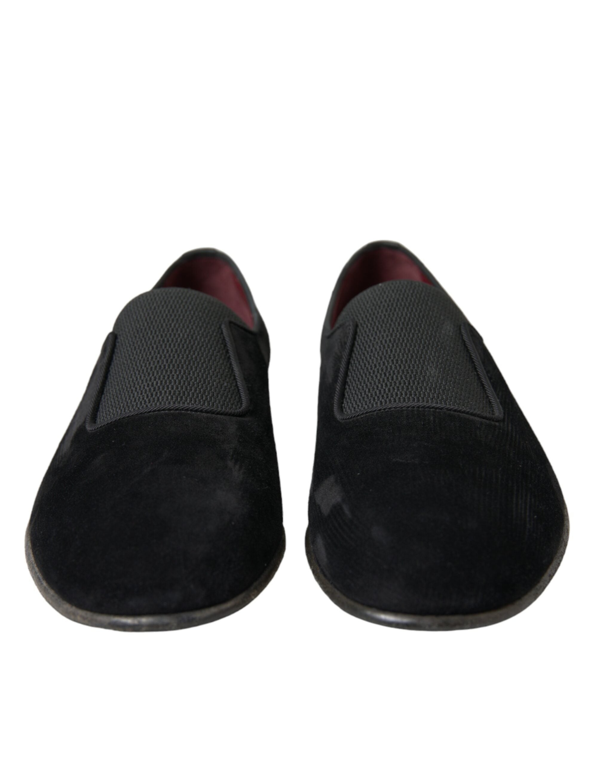 Dolce &amp; Gabbana Mocassins élégants en velours noir pour gentleman exigeant