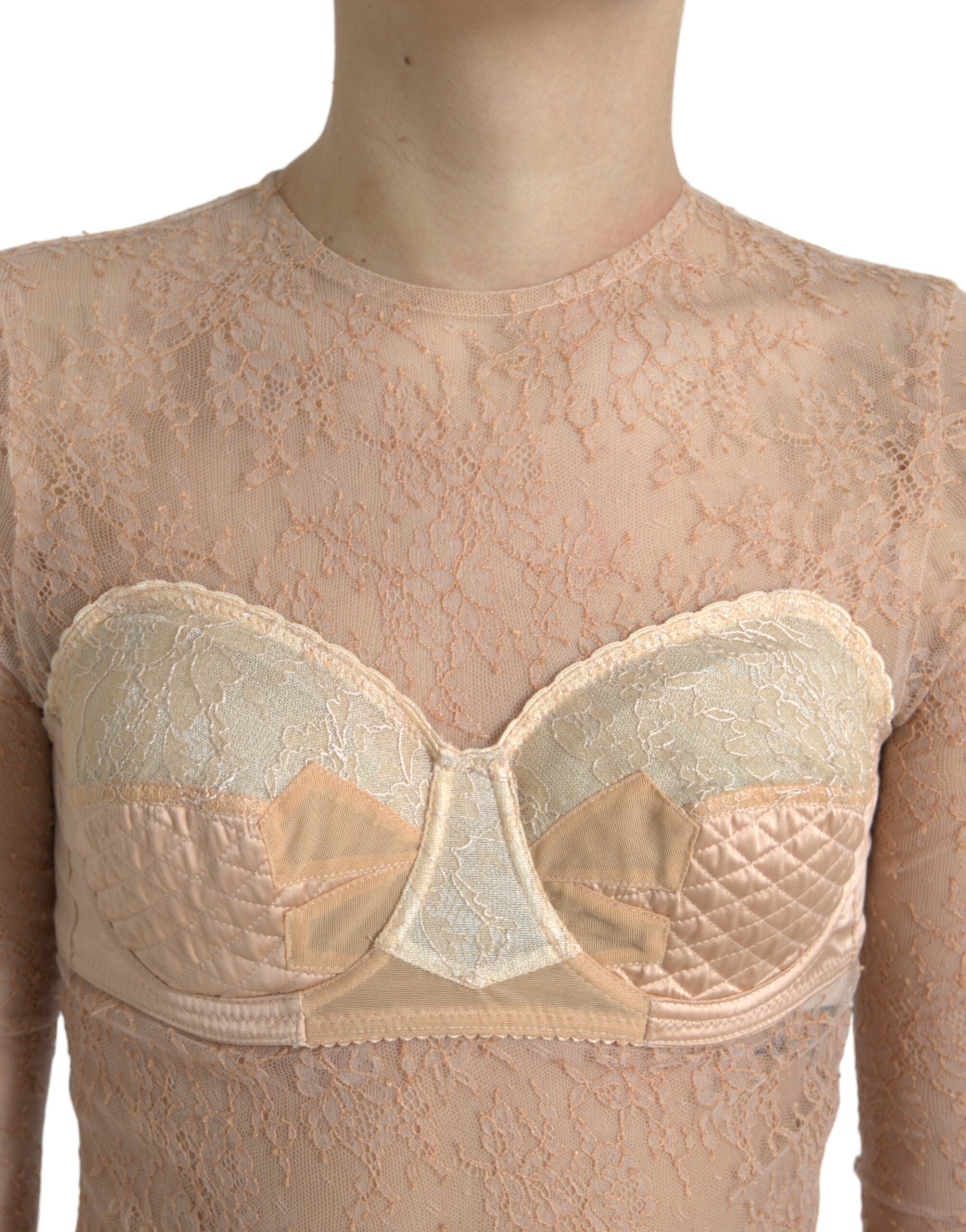 Dolce &amp; Gabbana Haut court bustier en dentelle élégant