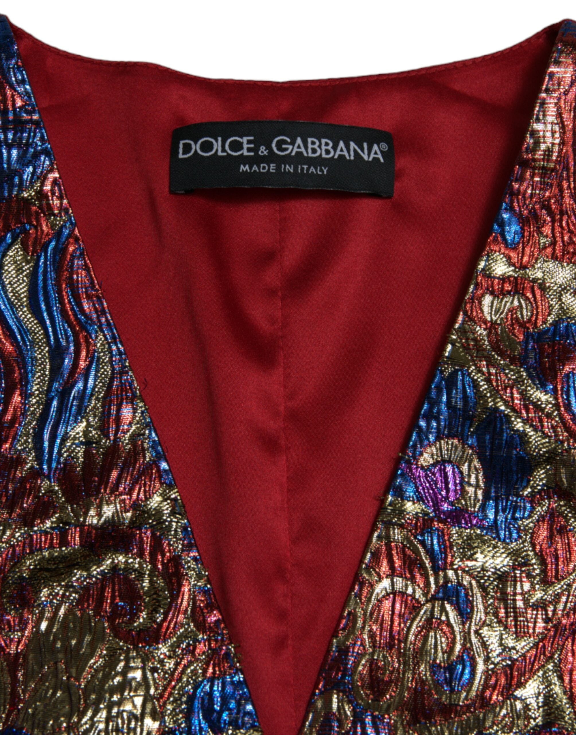 Dolce &amp; Gabbana Gilet en jacquard à imprimé floral multicolore