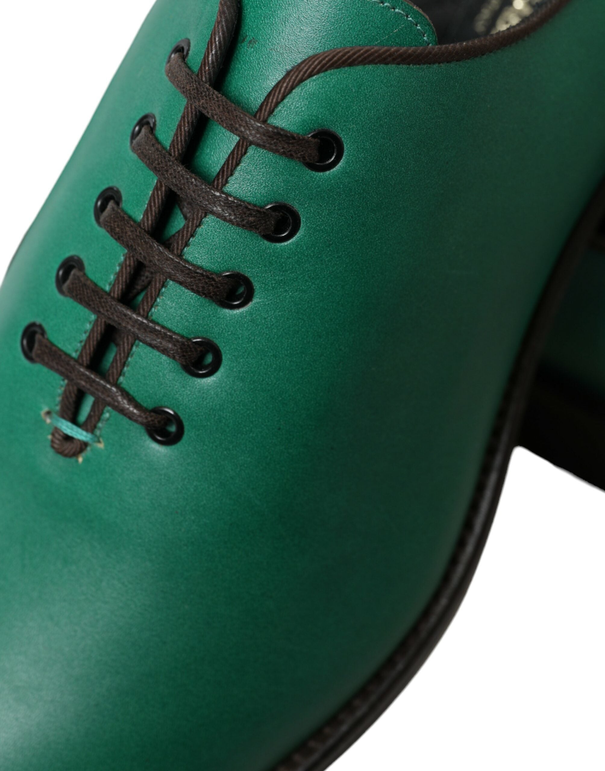 Dolce &amp; Gabbana élégantes chaussures habillées Oxford en cuir vert