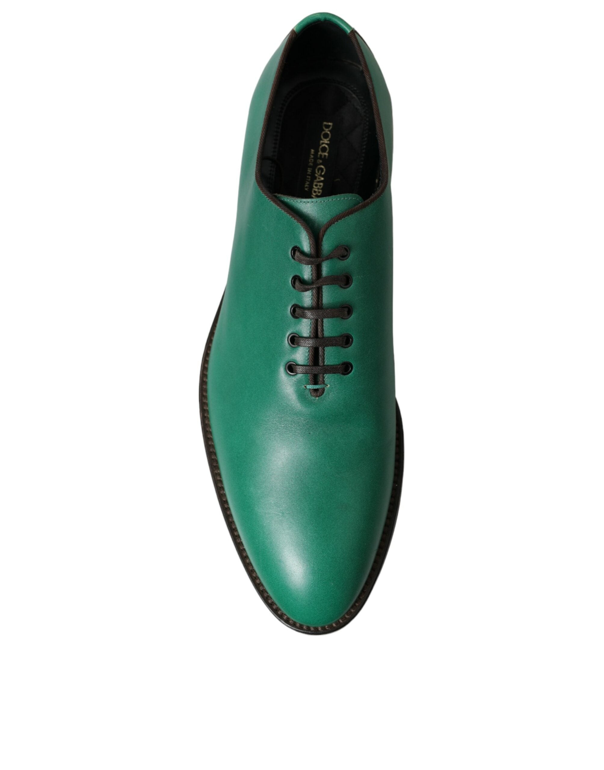 Dolce &amp; Gabbana élégantes chaussures habillées Oxford en cuir vert