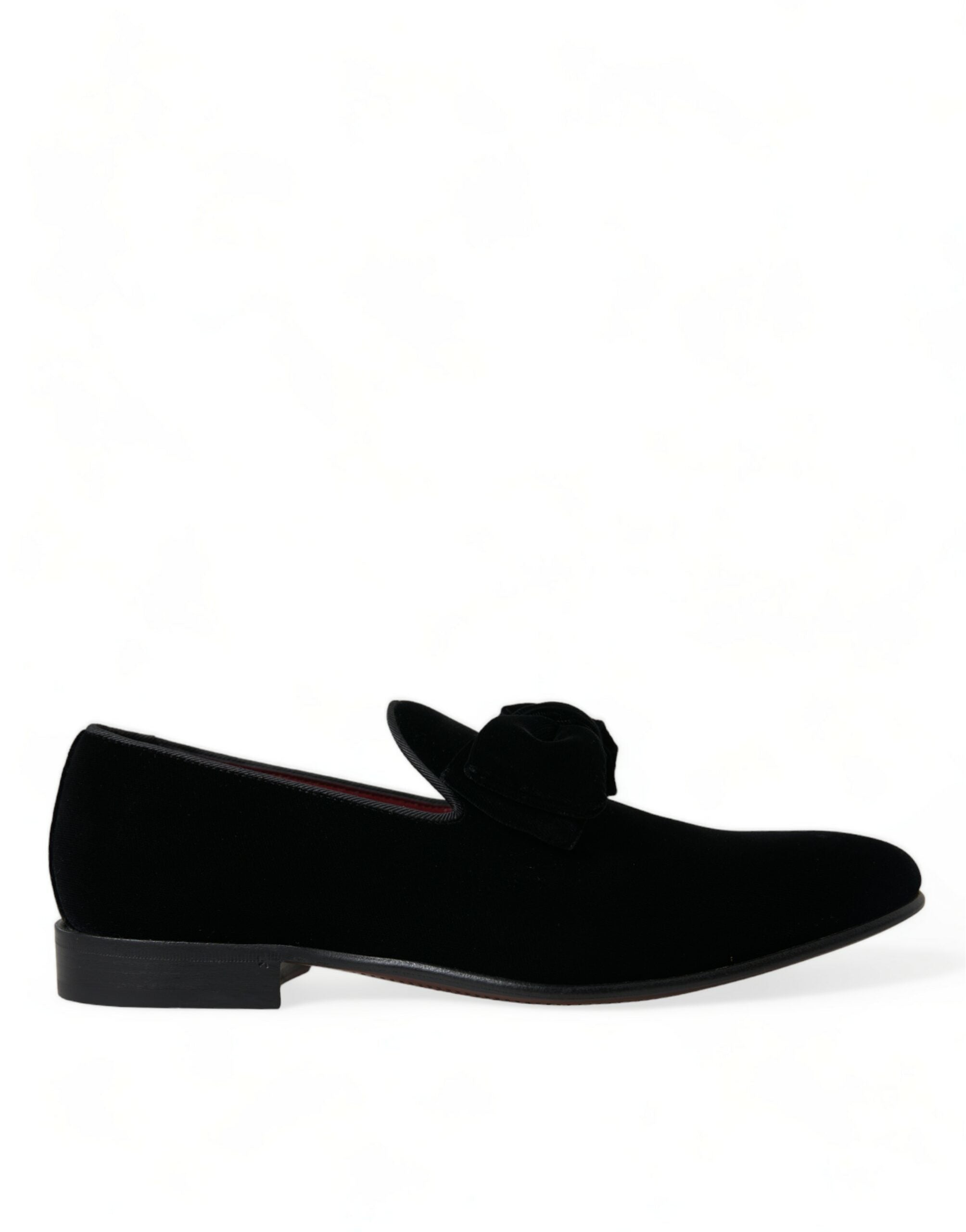 Dolce &amp; Gabbana Mocassins élégants en velours noir - Chaussures de luxe pour hommes