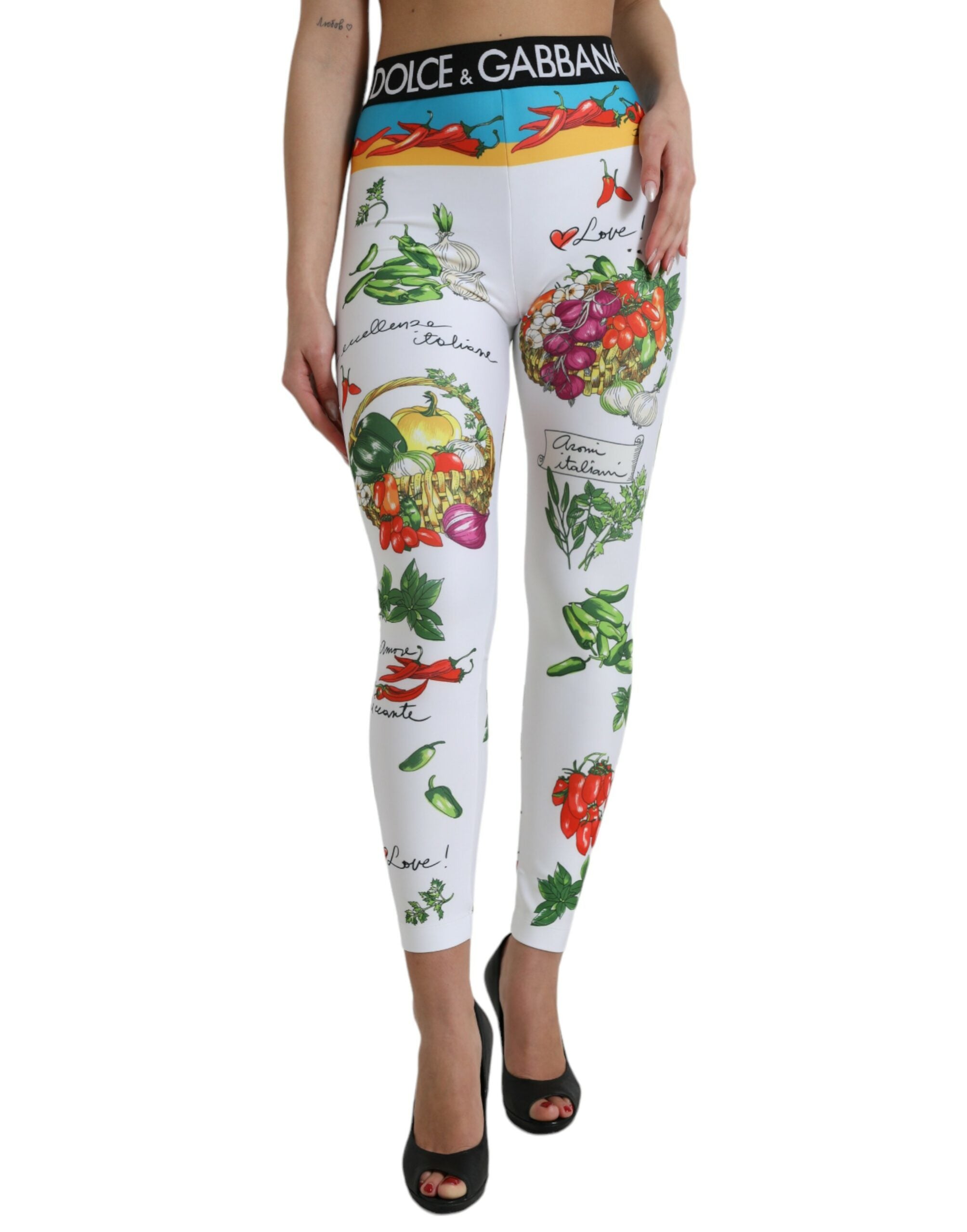 Dolce &amp; Gabbana Leggings imprimés taille haute élégants