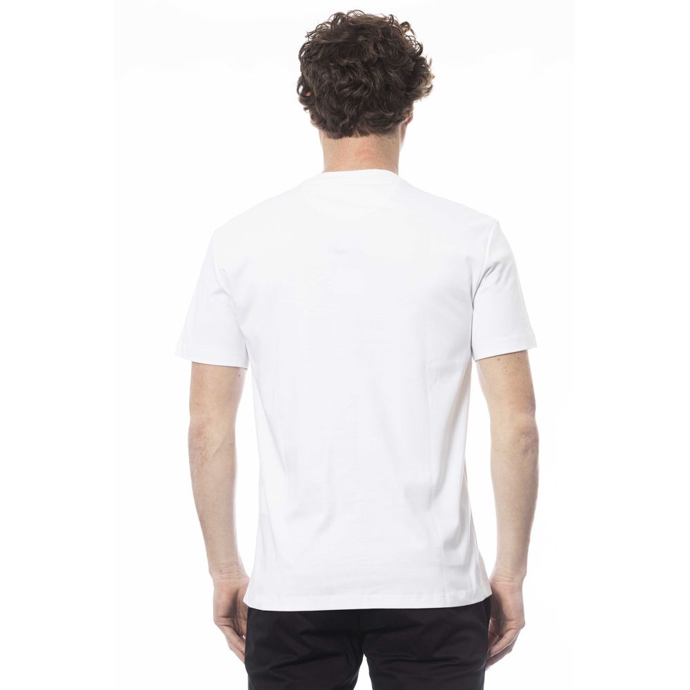 Trussardi T-shirt élégant à col rond en coton blanc