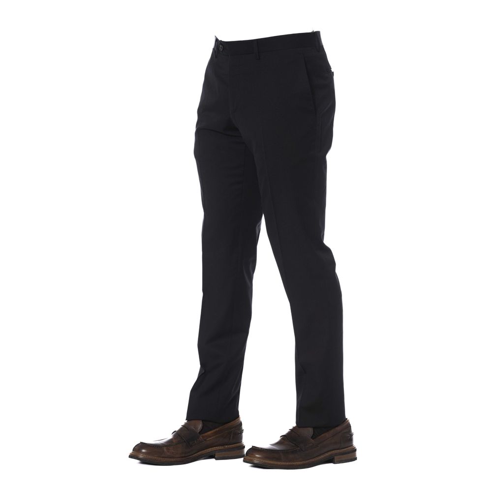 Trussardi Pantalon élégant en laine noire pour homme