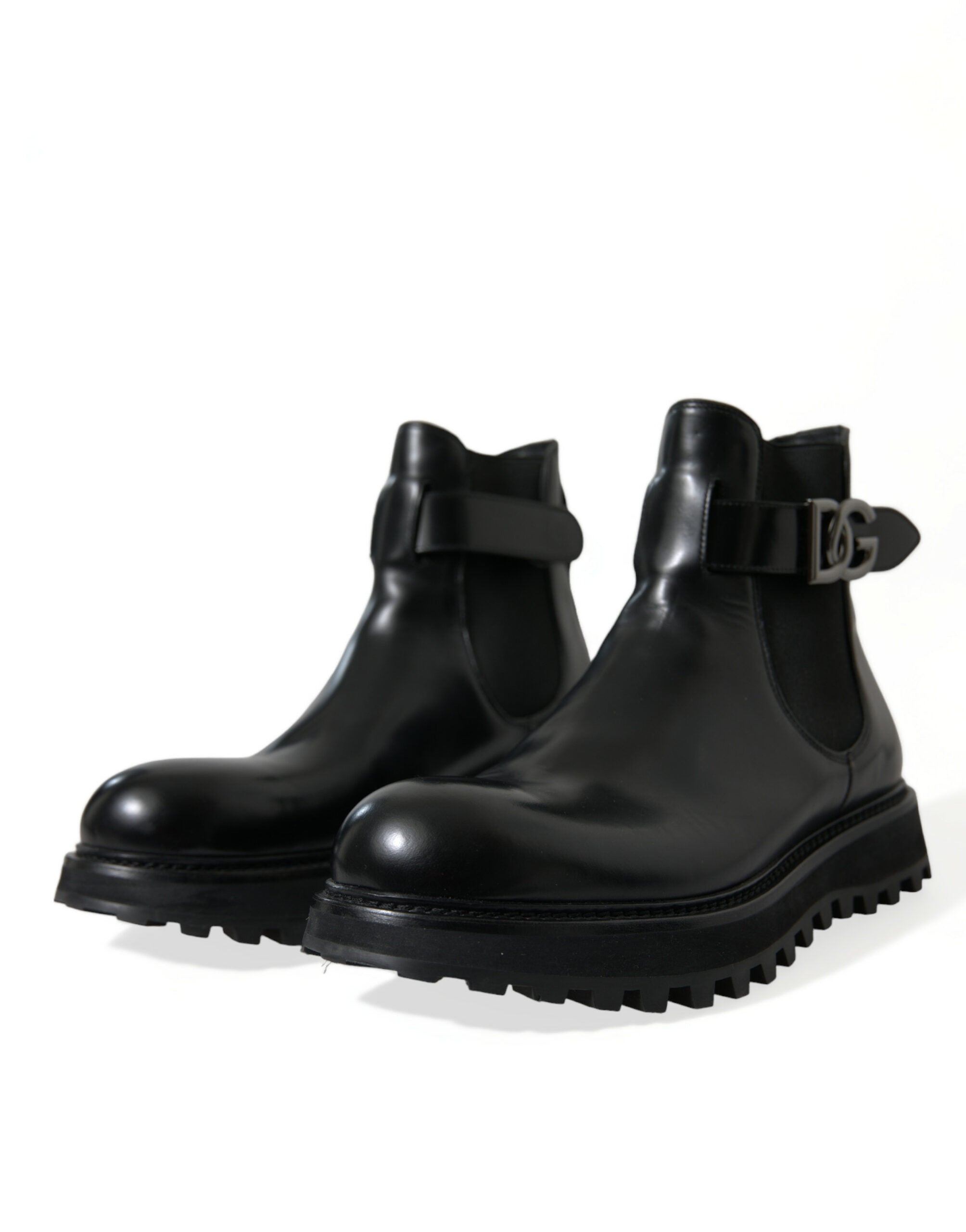 Dolce &amp; Gabbana Bottines Chelsea élégantes en cuir de veau noir