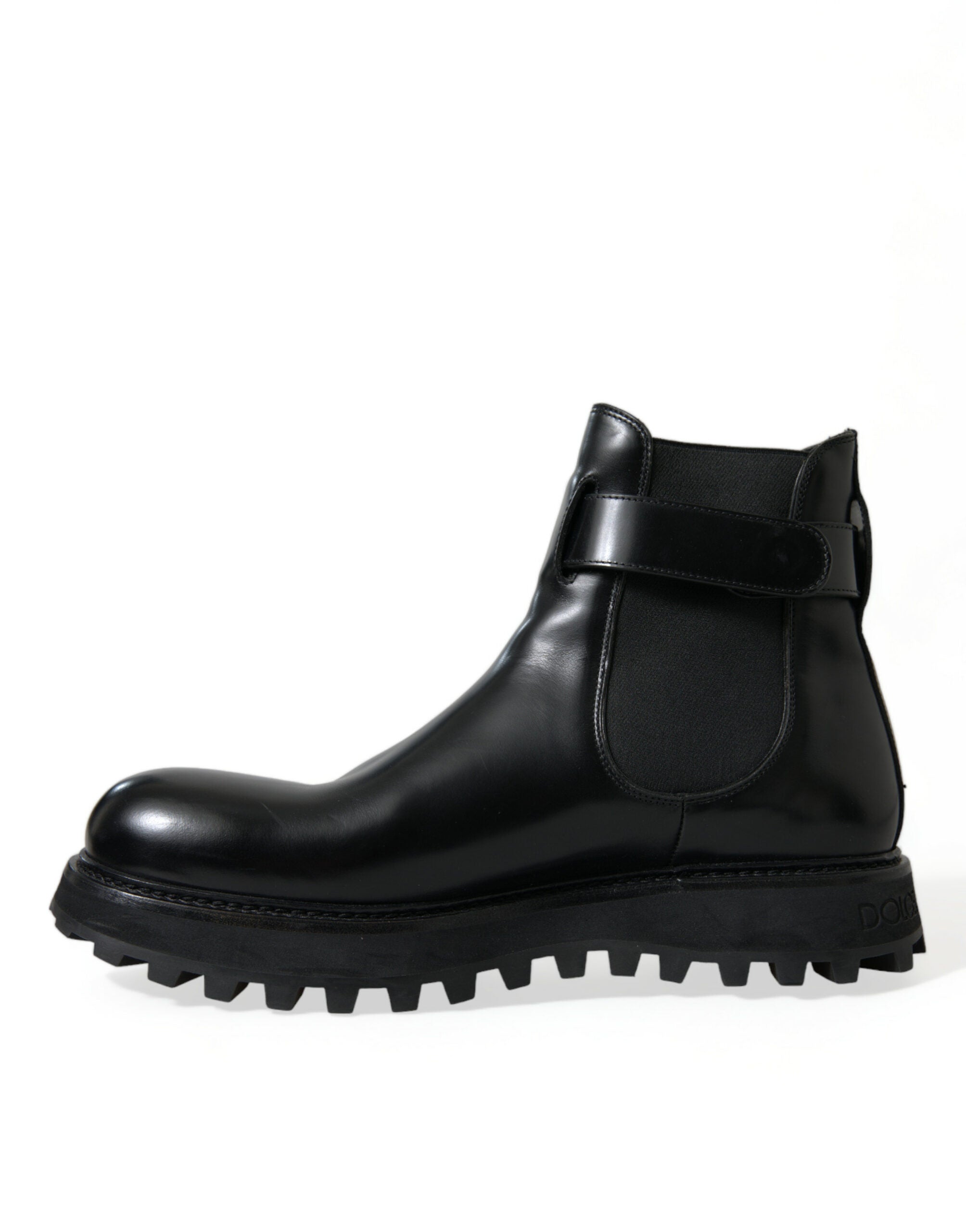 Dolce &amp; Gabbana Bottines Chelsea élégantes en cuir de veau noir