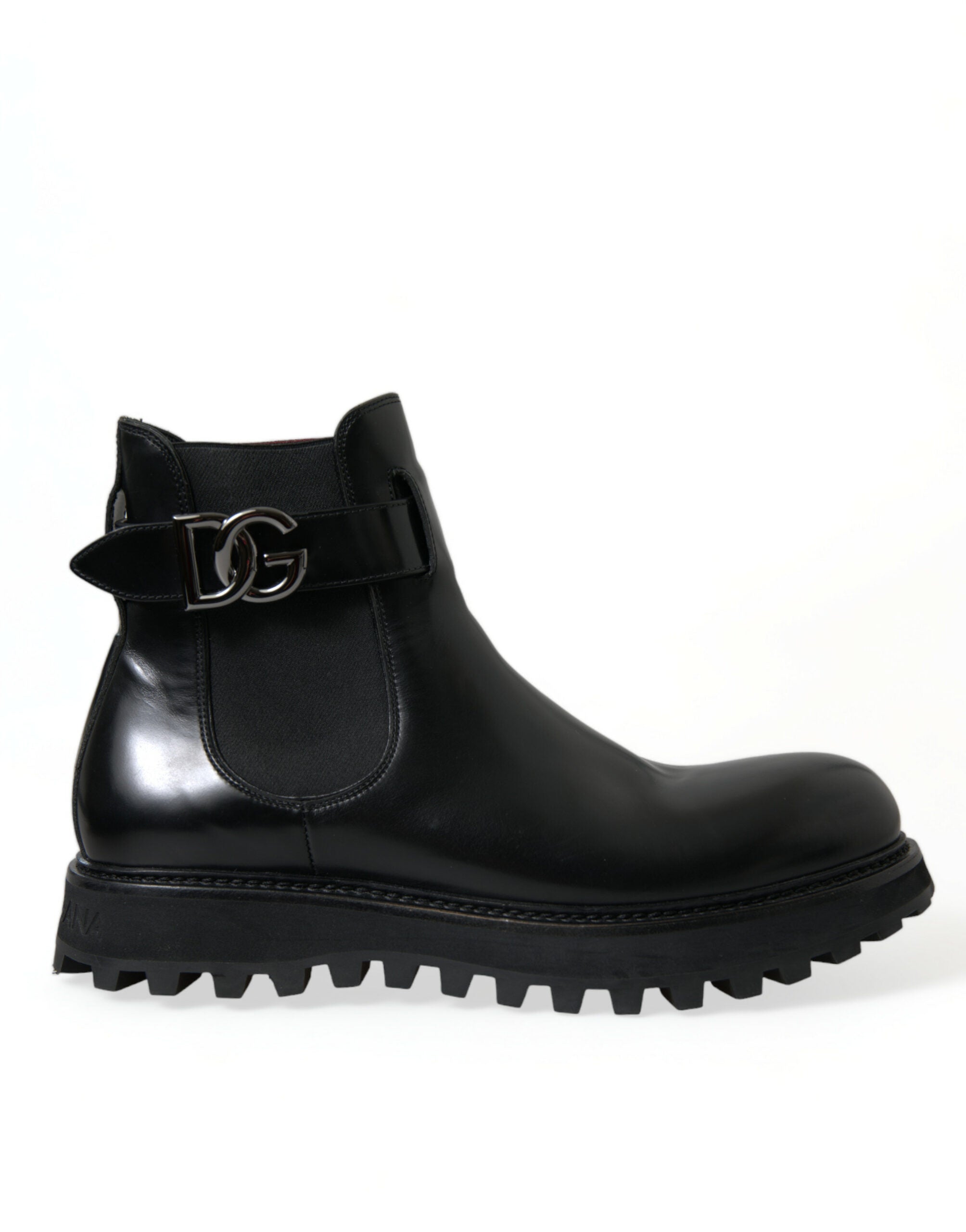 Dolce &amp; Gabbana Bottines Chelsea élégantes en cuir de veau noir