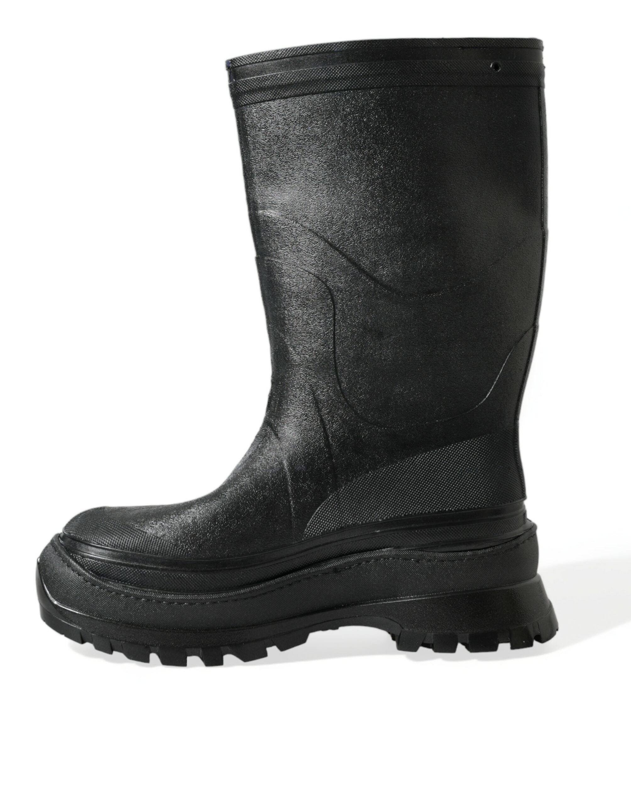 Dolce &amp; Gabbana Bottes de pluie élégantes en caoutchouc métallisé avec logo DG