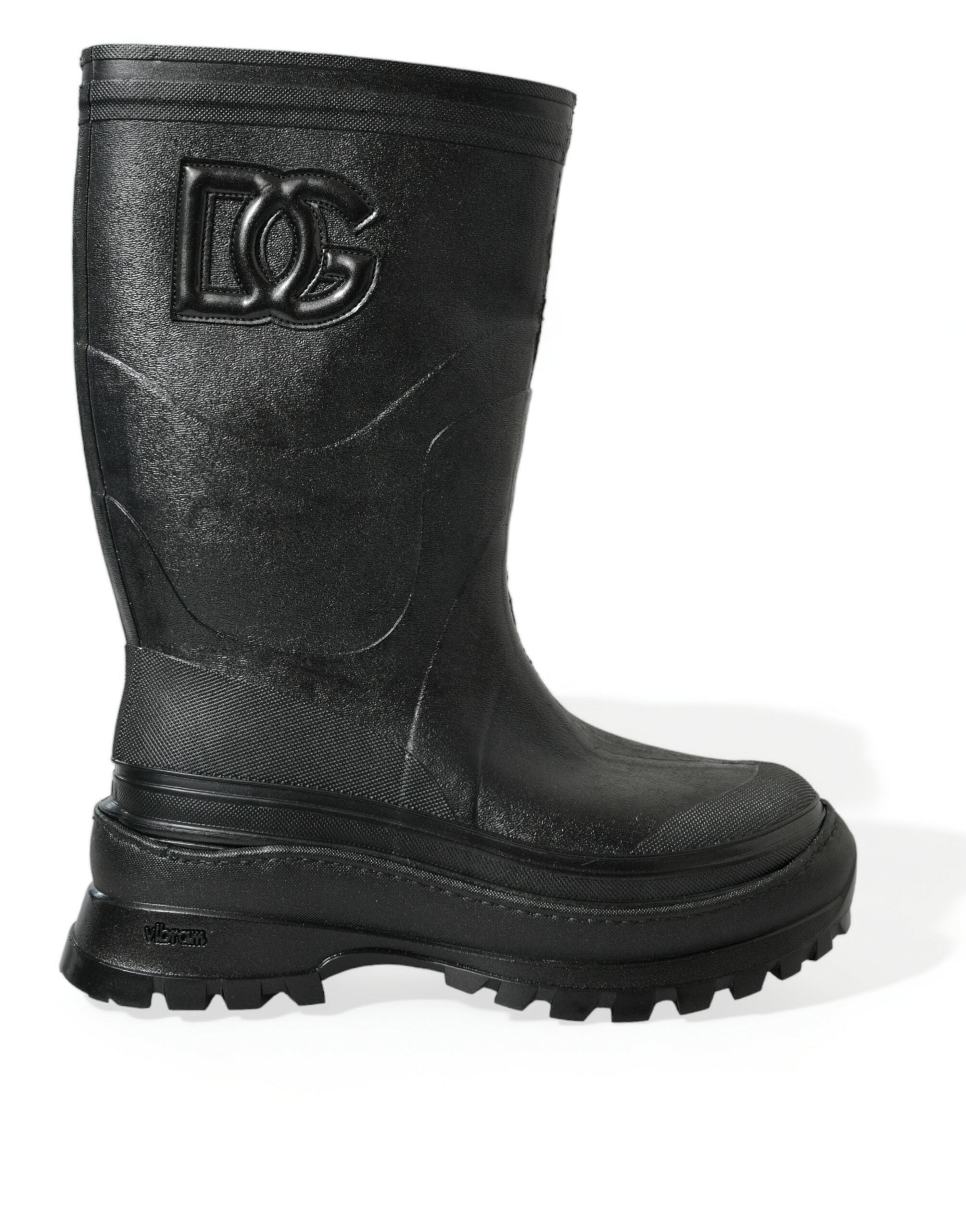 Dolce &amp; Gabbana Bottes de pluie élégantes en caoutchouc métallisé avec logo DG