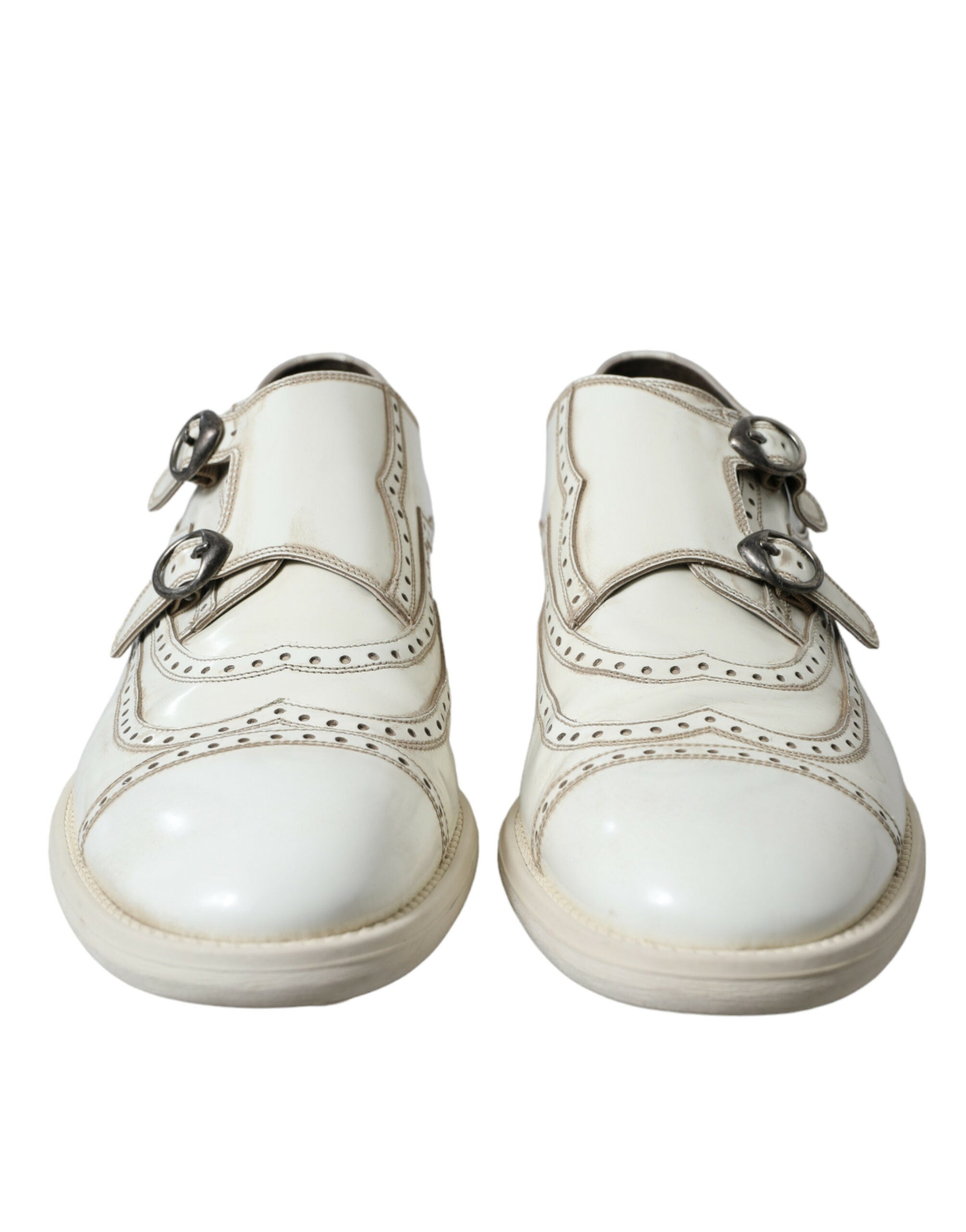 Dolce &amp; Gabbana élégantes chaussures habillées derby en cuir blanc