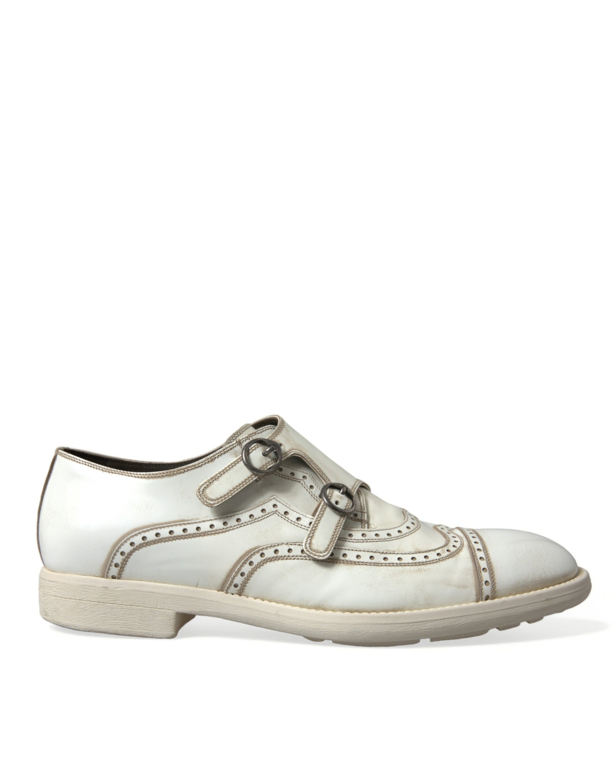 Dolce &amp; Gabbana élégantes chaussures habillées derby en cuir blanc