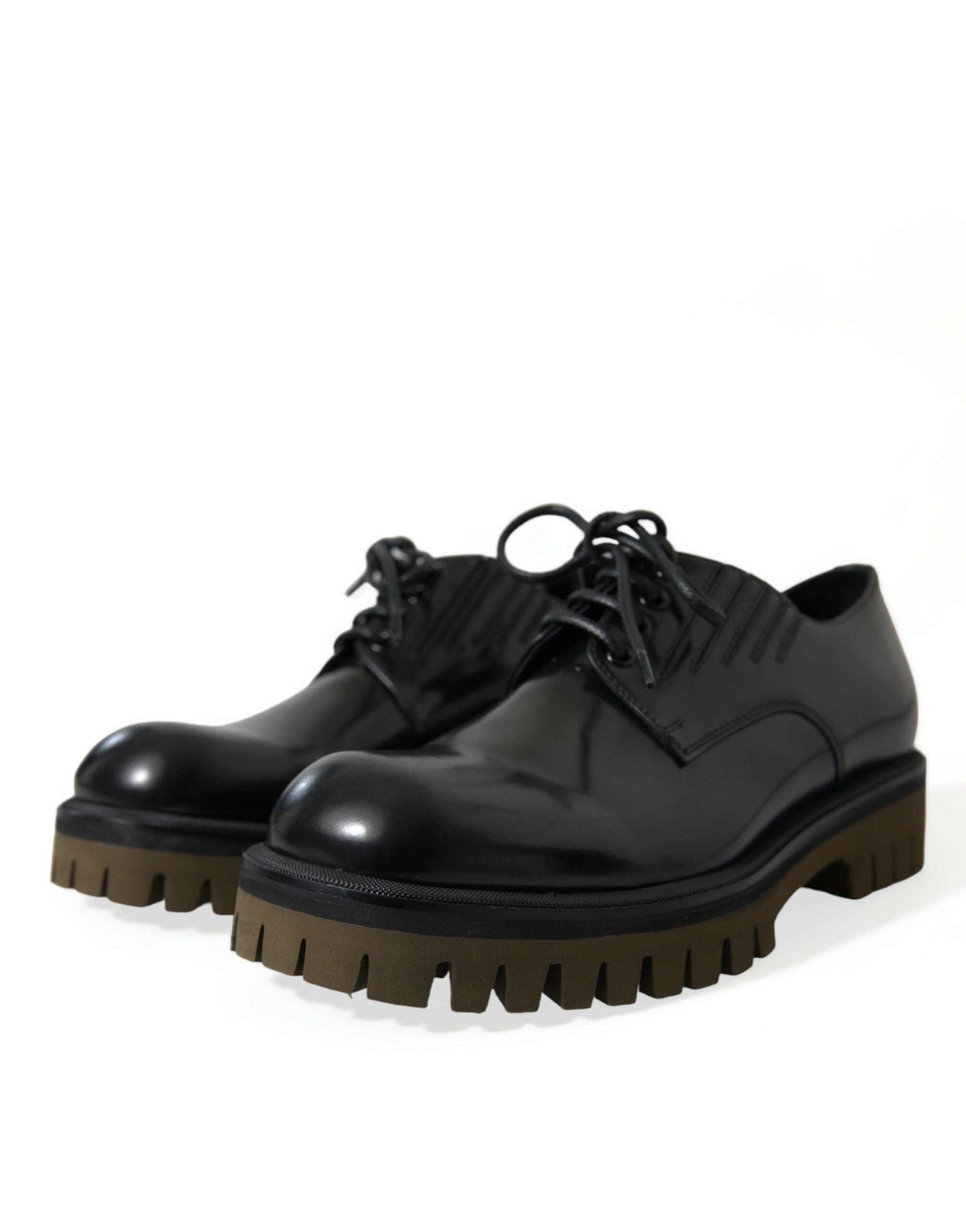 Dolce &amp; Gabbana élégantes chaussures habillées derby en cuir noir