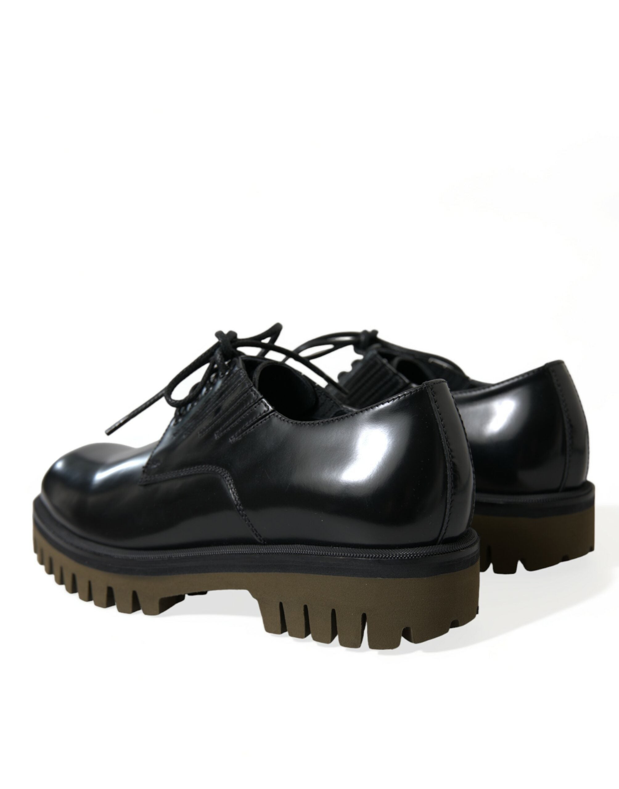 Dolce &amp; Gabbana élégantes chaussures habillées derby en cuir noir