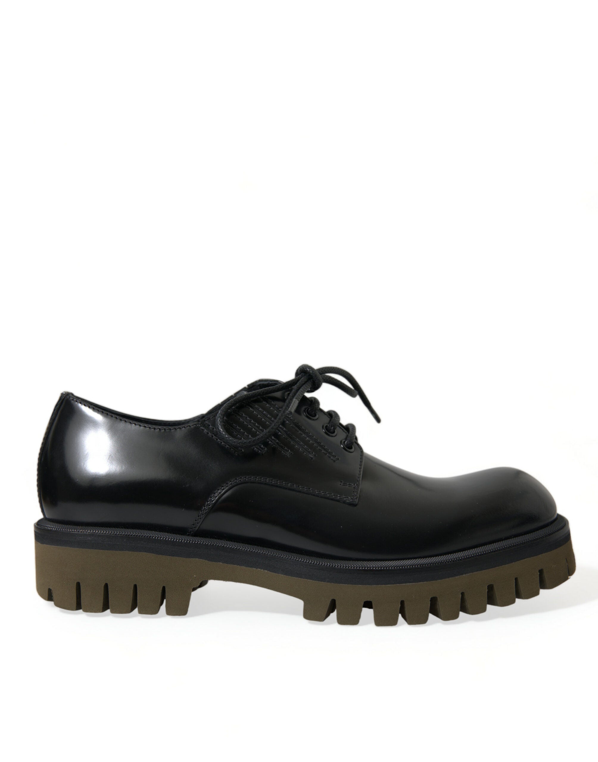 Dolce &amp; Gabbana élégantes chaussures habillées derby en cuir noir