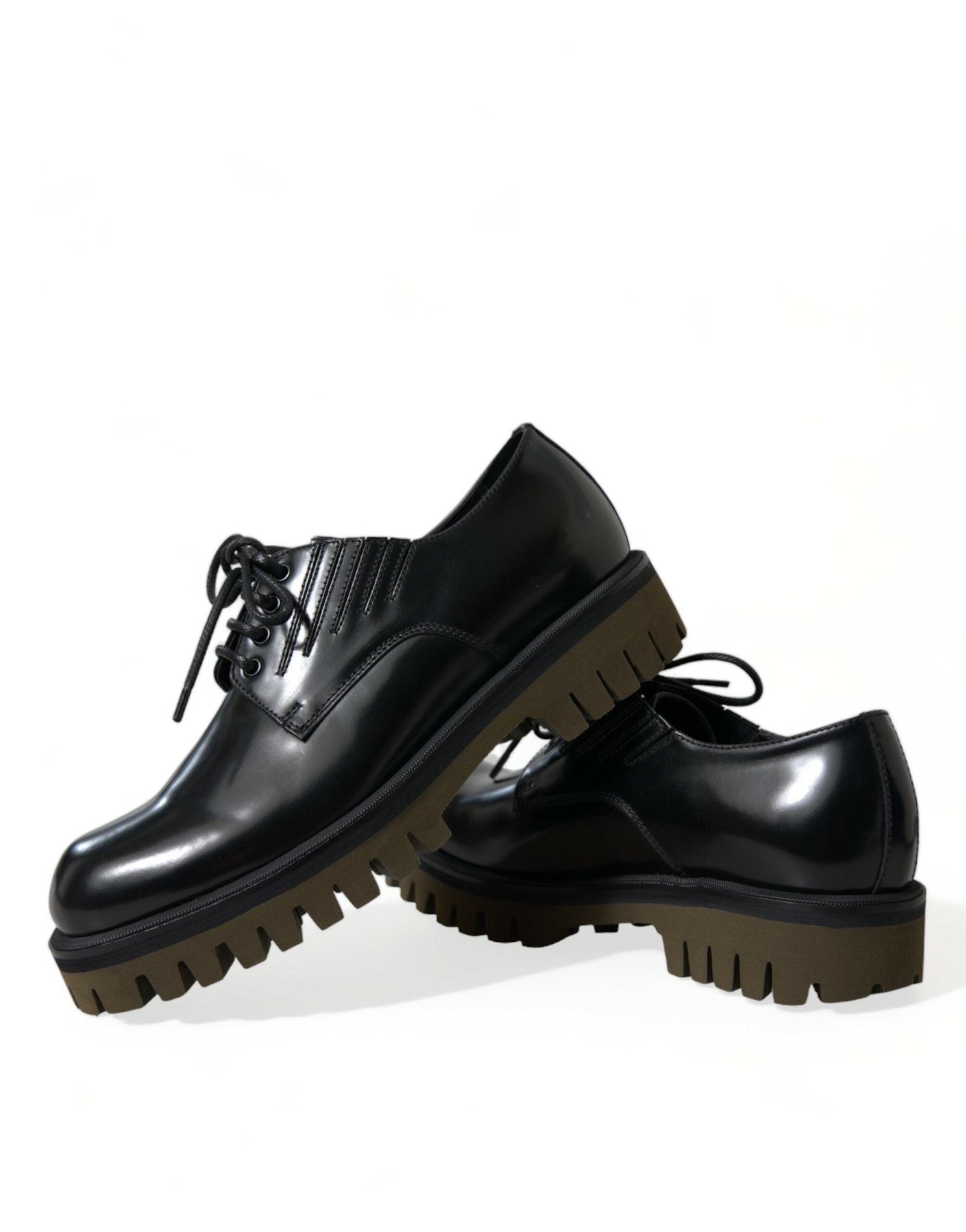 Dolce &amp; Gabbana élégantes chaussures habillées derby en cuir noir