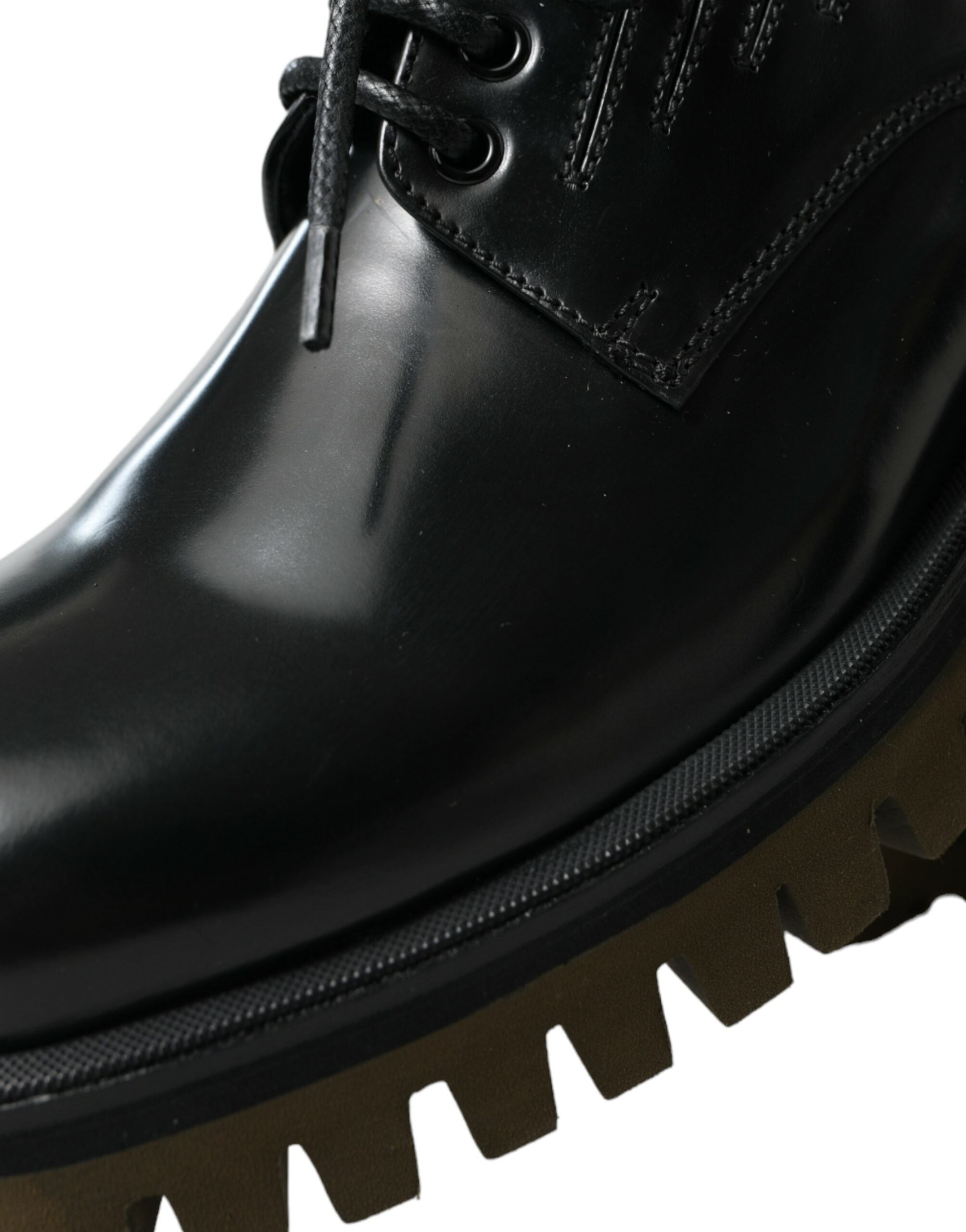 Dolce &amp; Gabbana élégantes chaussures habillées derby en cuir noir