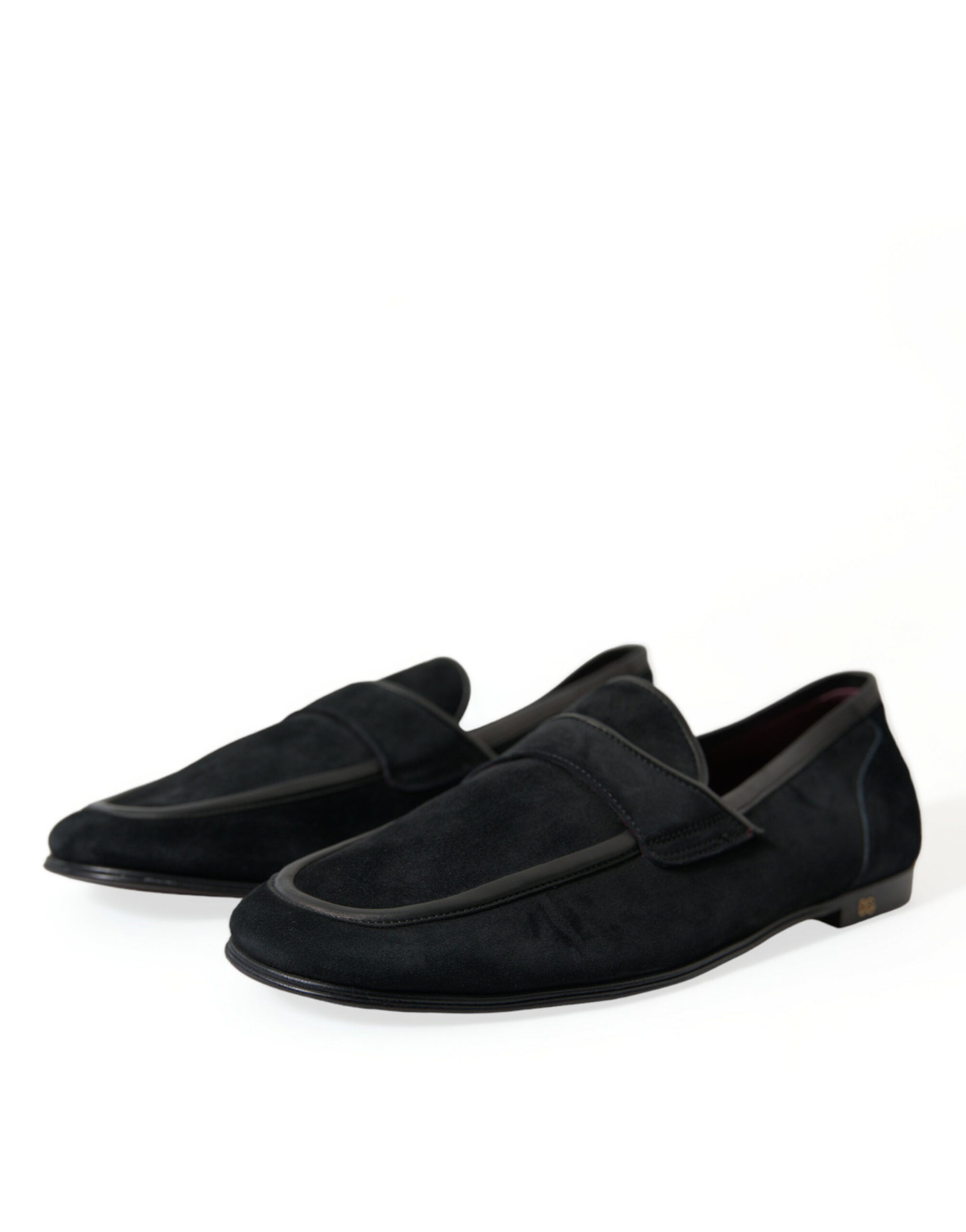 Dolce &amp; Gabbana Mocassins élégants en velours noirs pour hommes